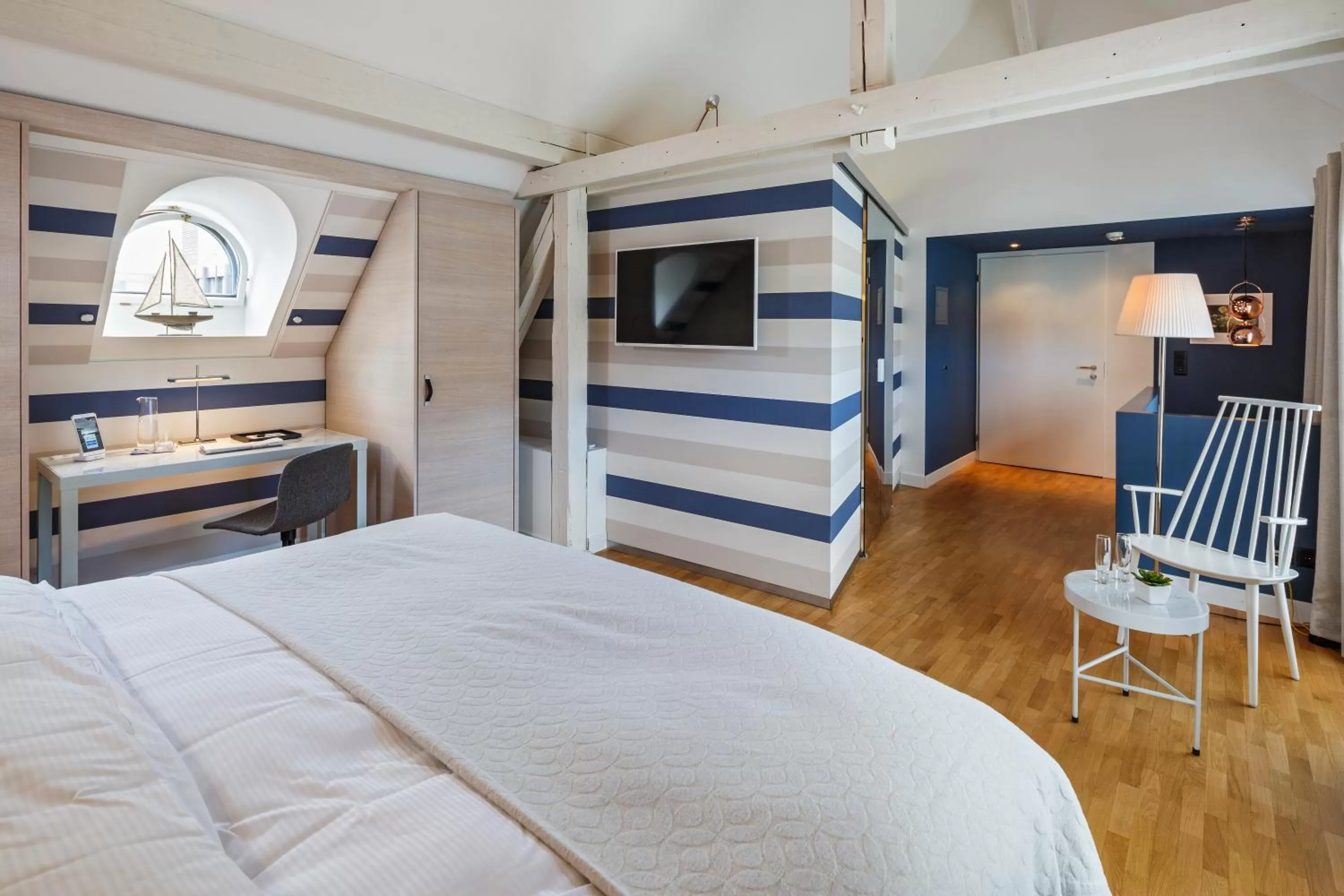 Bathroom, Bed in Hotel Seehof