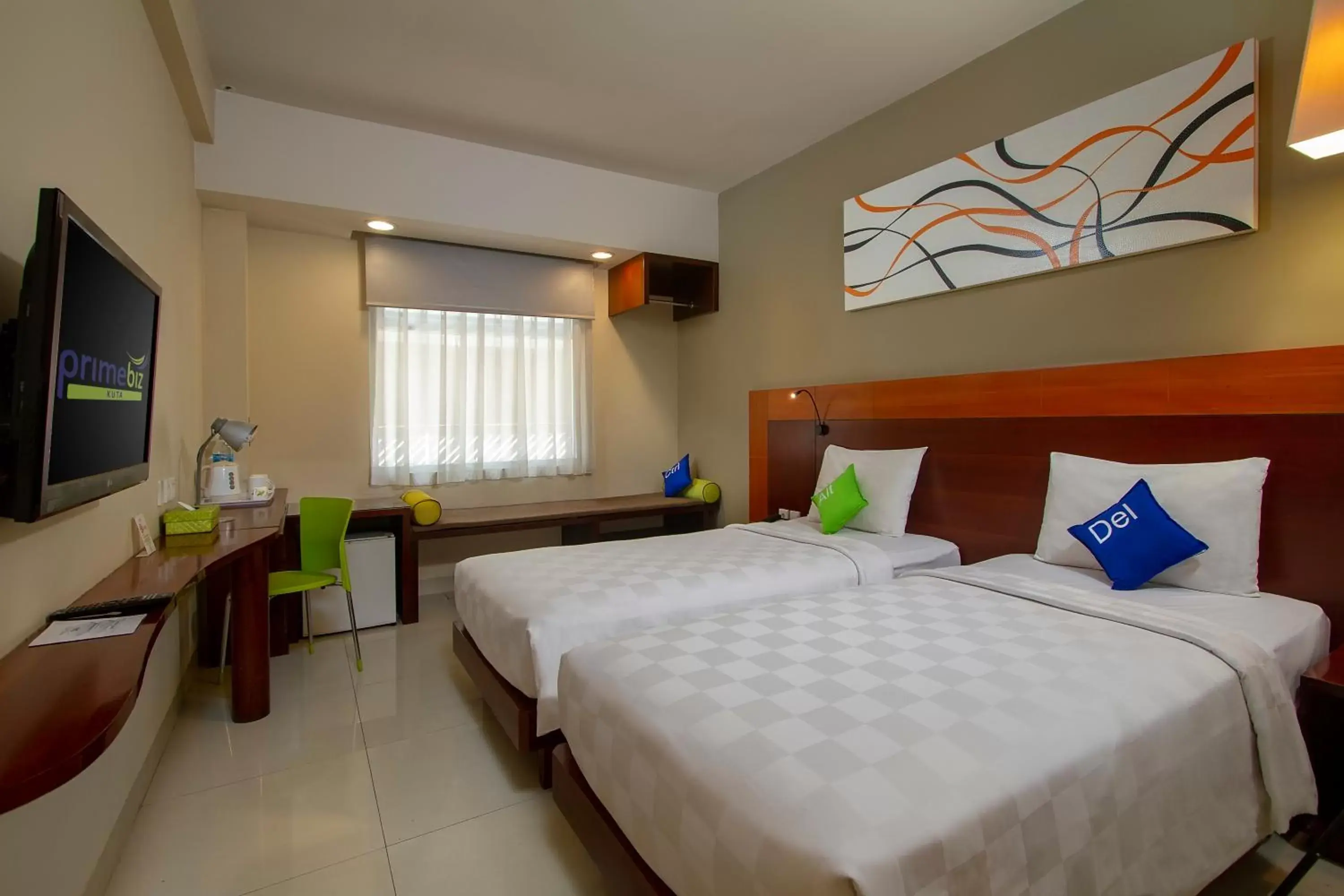 Photo of the whole room, Bed in PrimeBiz Hotel Kuta