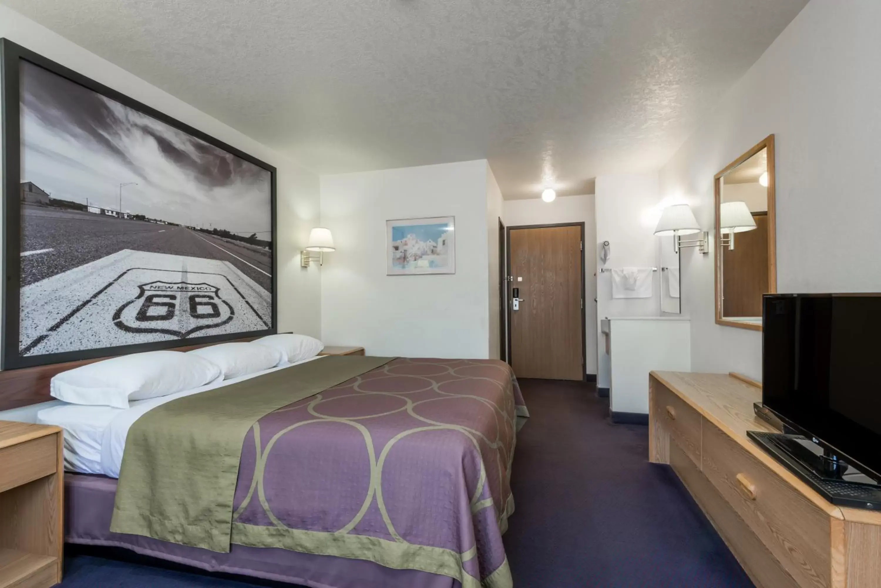 Bed in Super 8 by Wyndham Bernalillo