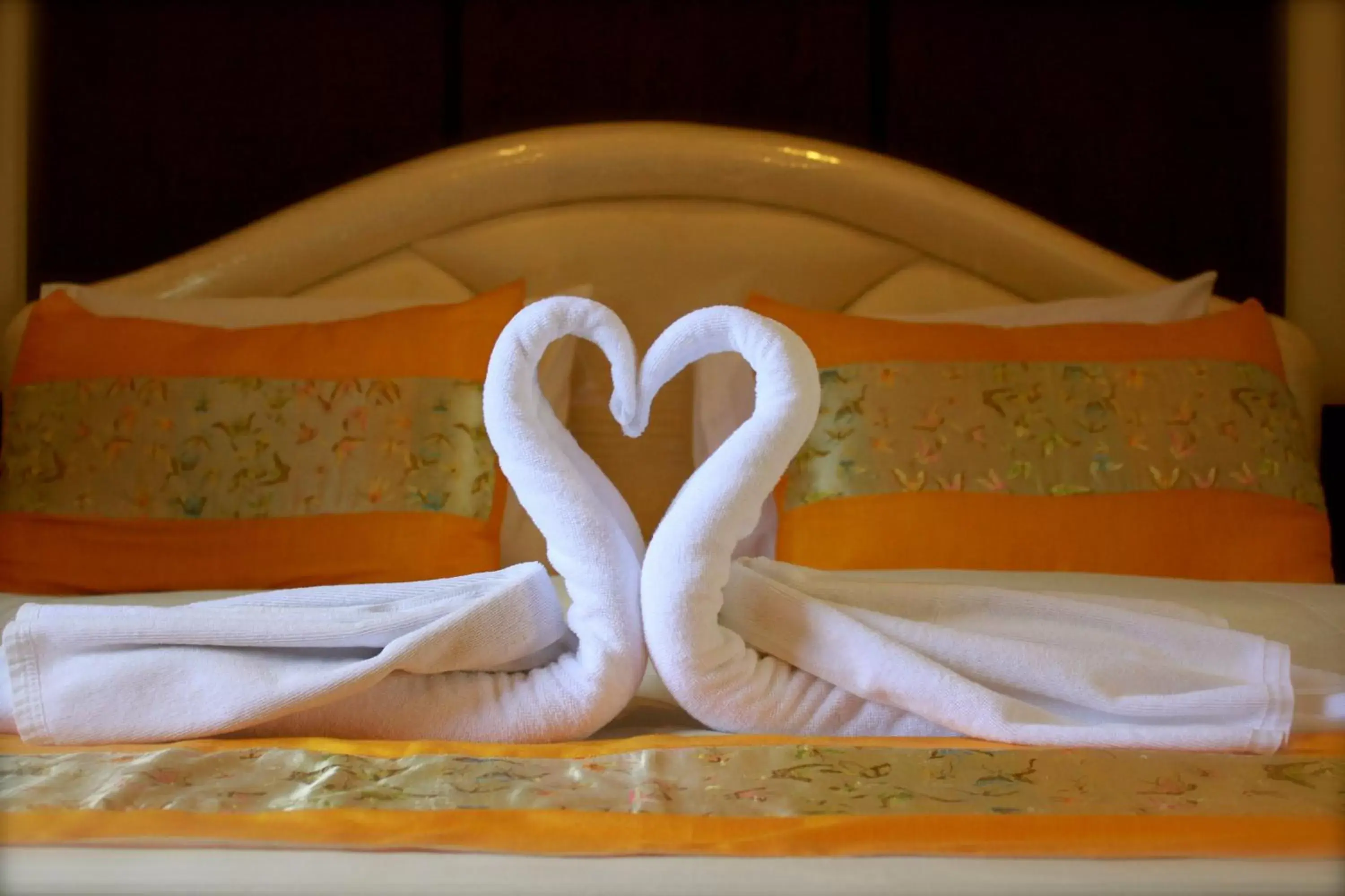 Decorative detail, Bed in Serene Sands Health Resort