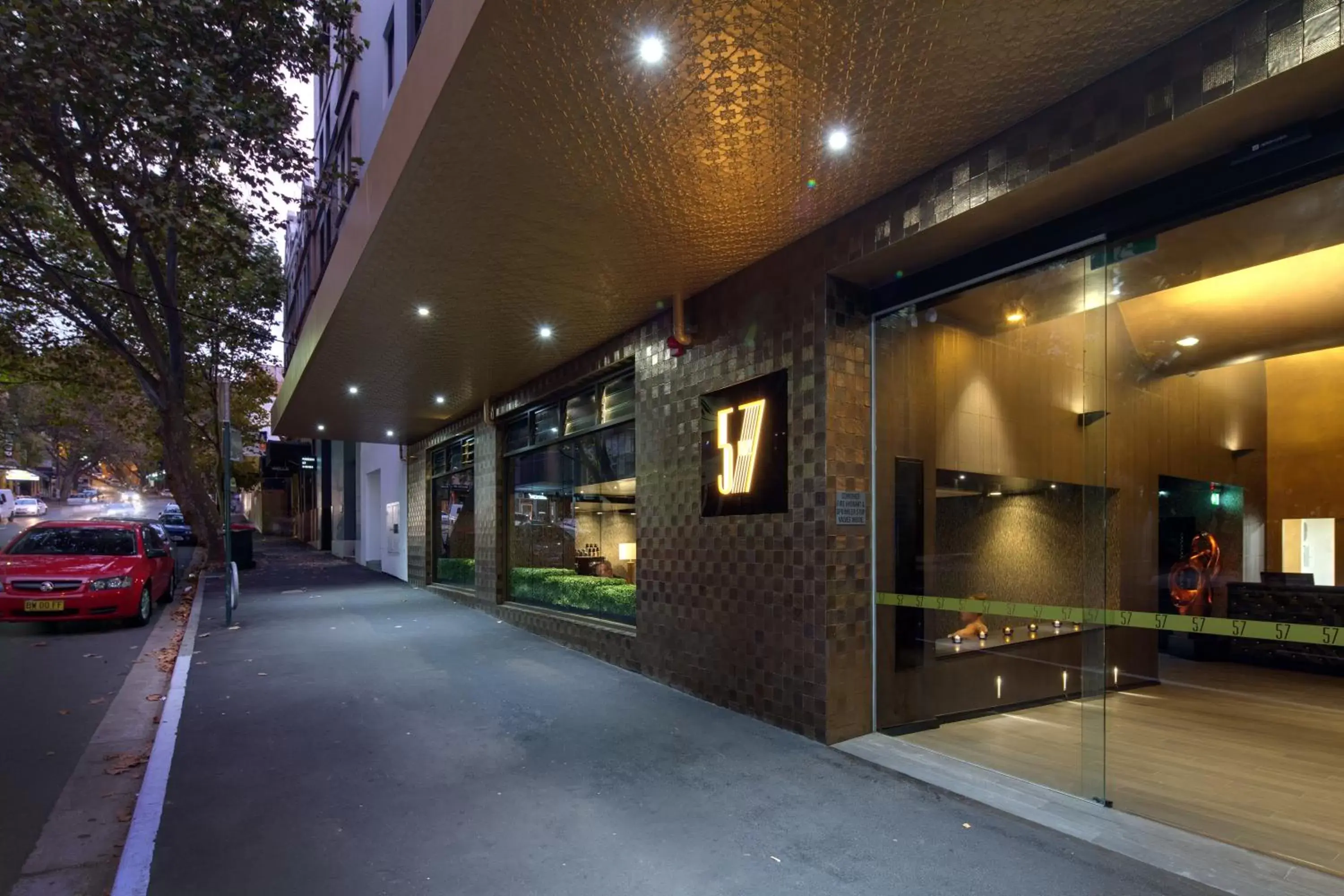 Facade/entrance in 57Hotel Facade/entrance in 57Hotel