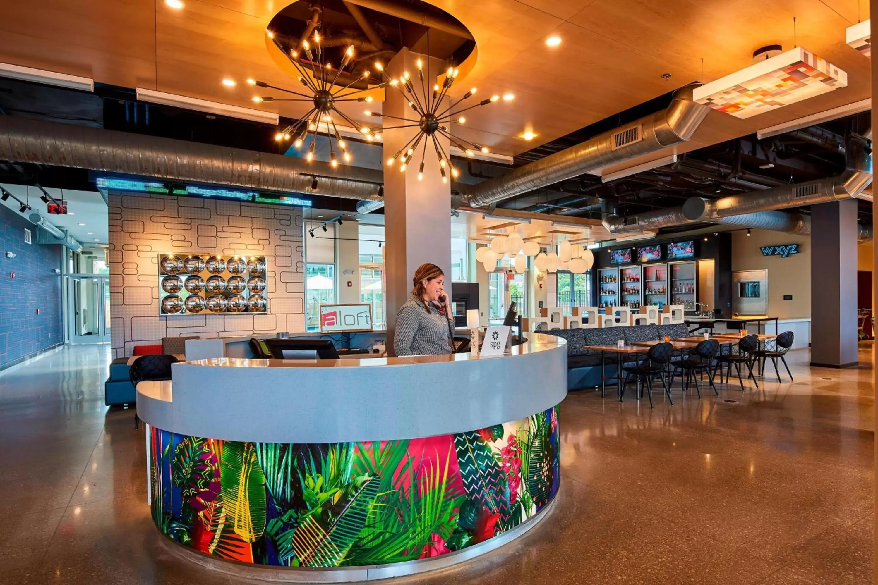 Lobby or reception in Aloft Cleveland Airport