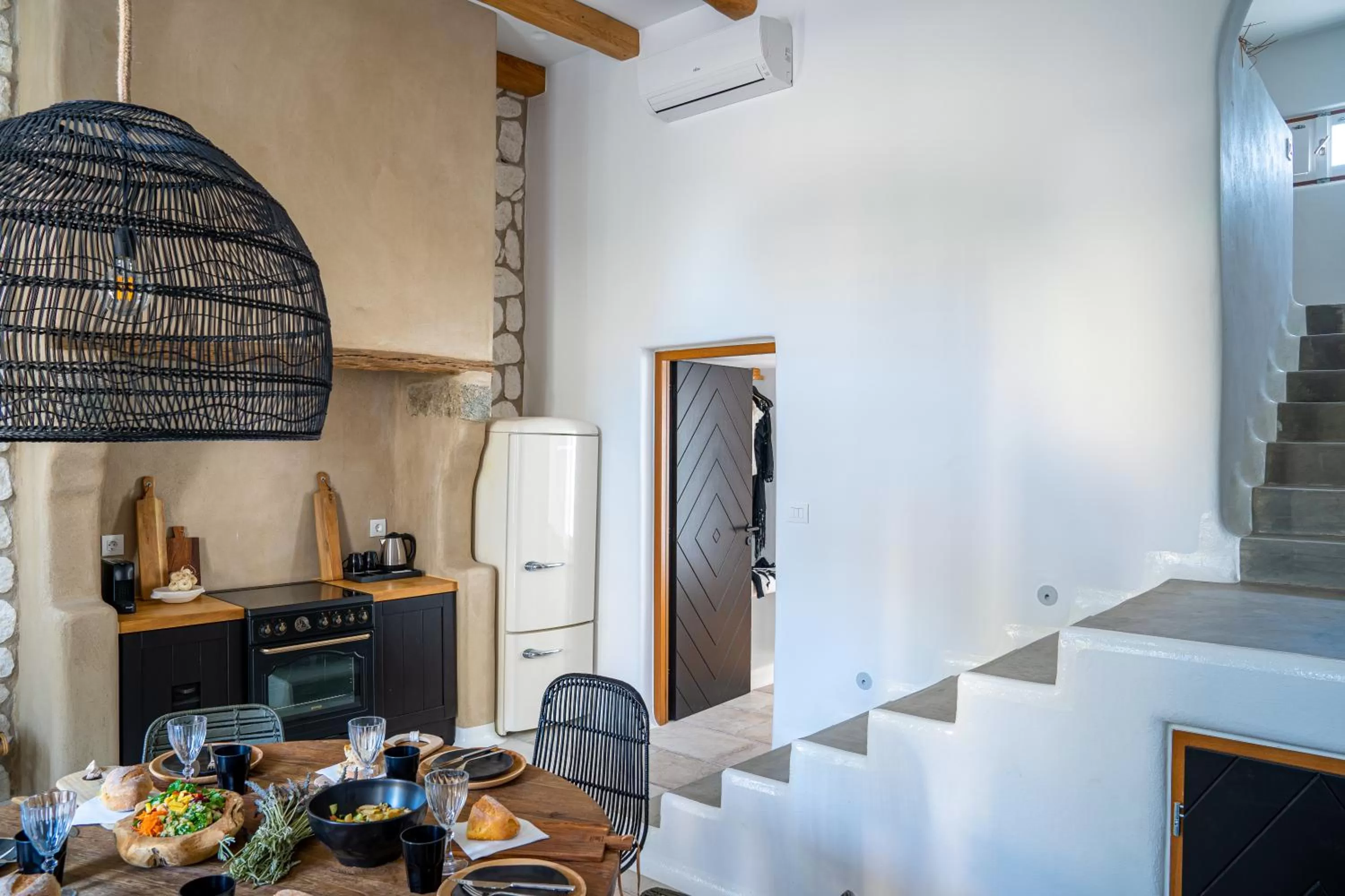 Kitchen or kitchenette in Euphoria Chora Naxos