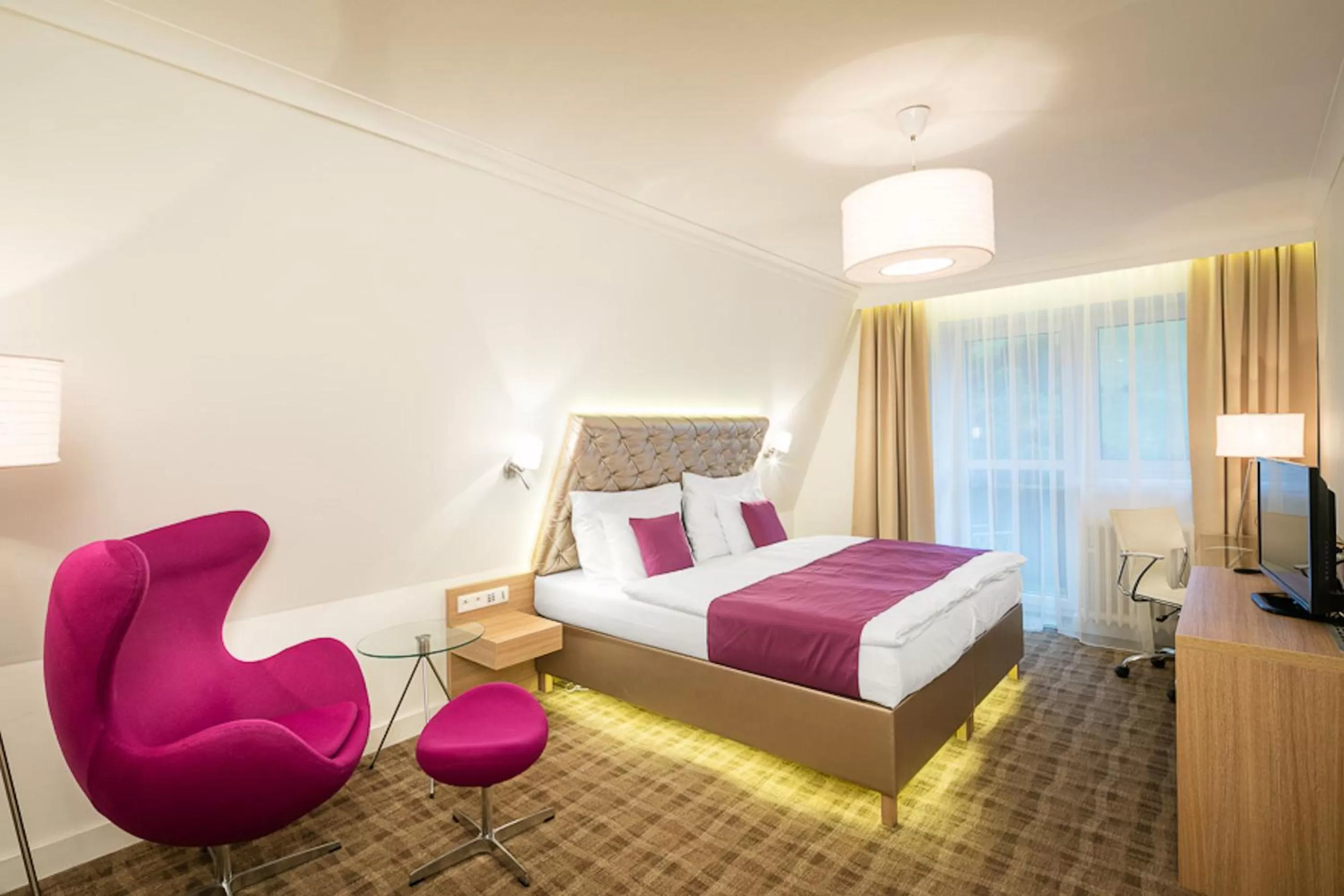 Balcony/Terrace, Bed in Pytloun Wellness Hotel Harrachov