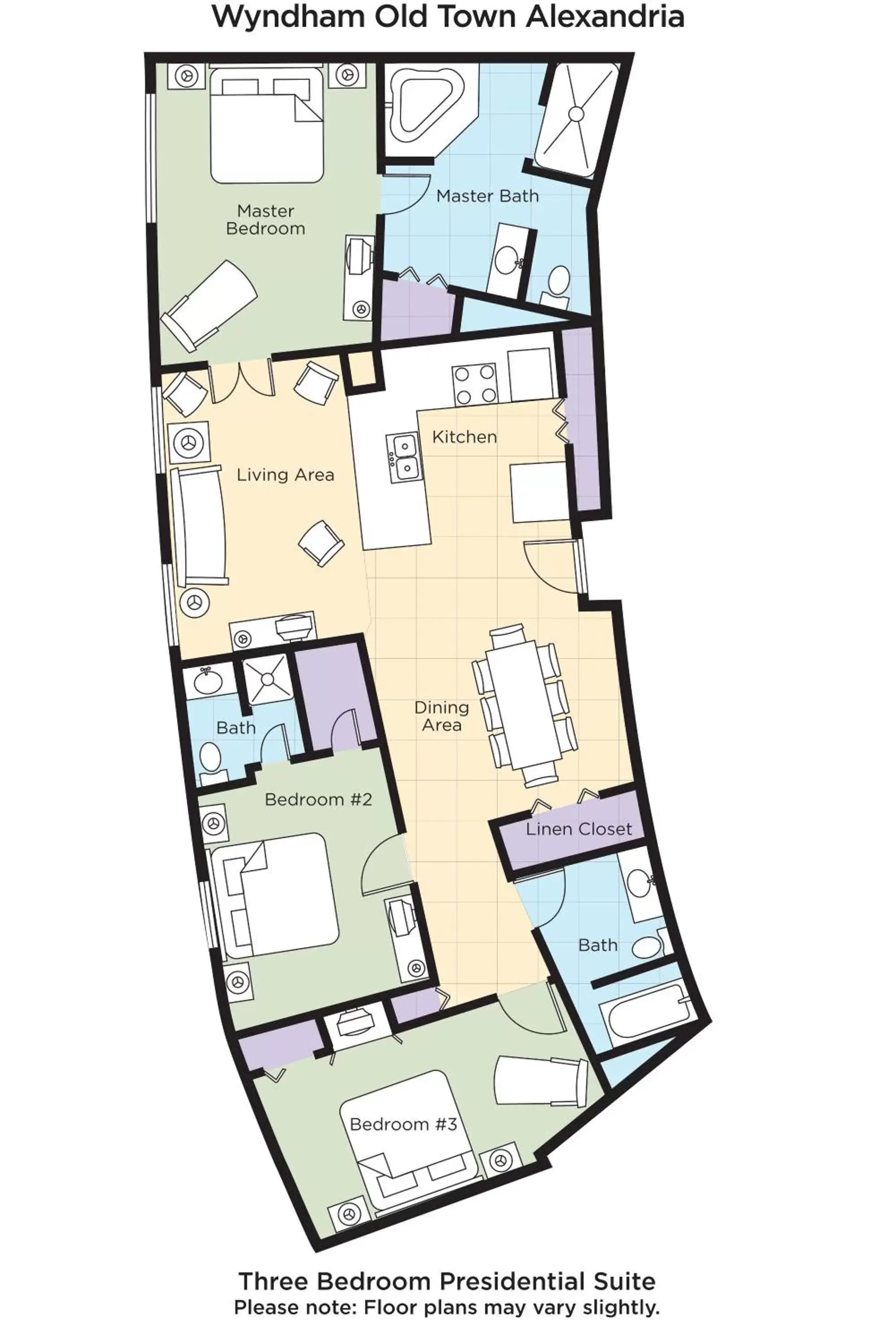 Floor Plan in Club Wyndham Old Town Alexandria