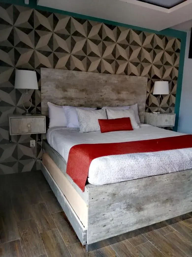 Bed in Hotel Corazon Mexicano