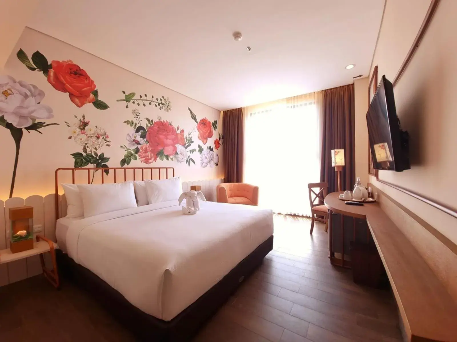 Bed in Hemangini Hotel Bandung