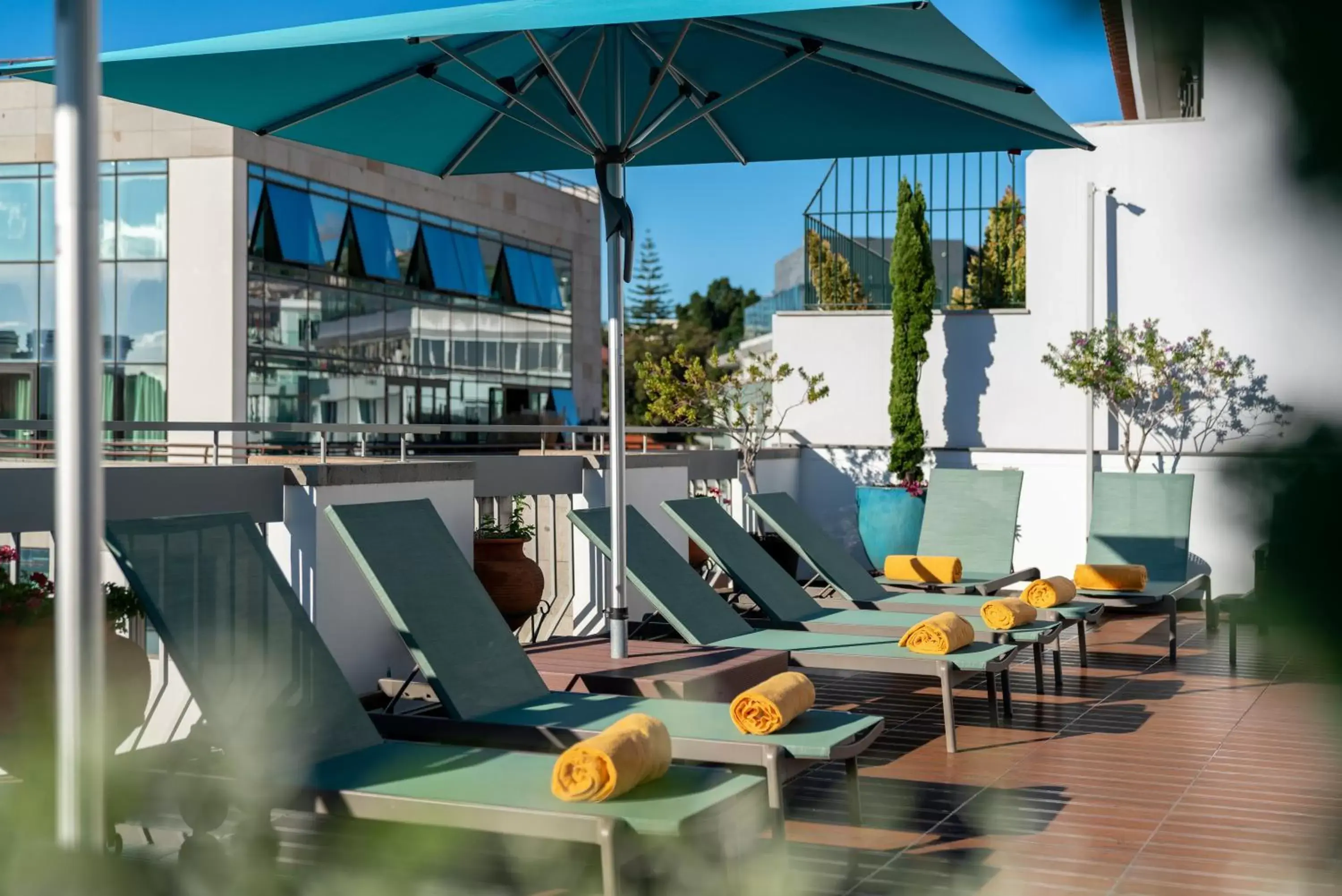 Pool view in Hotel Madeira