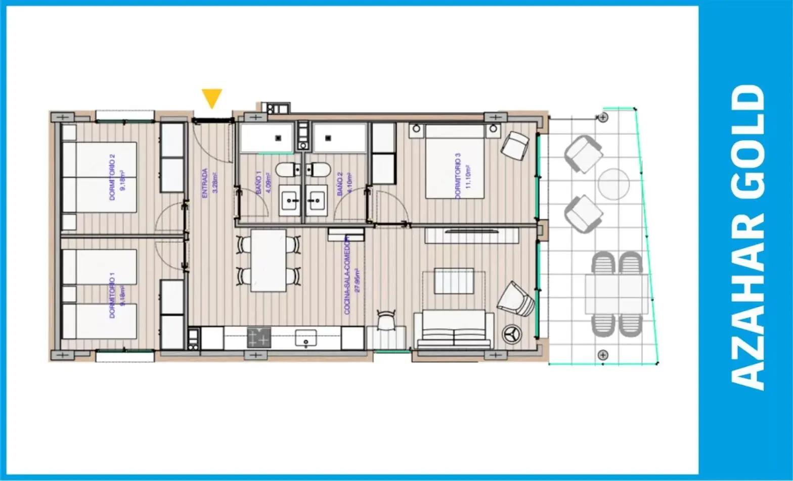 Floor Plan in AZAHAR BEACH Apartments & Spa