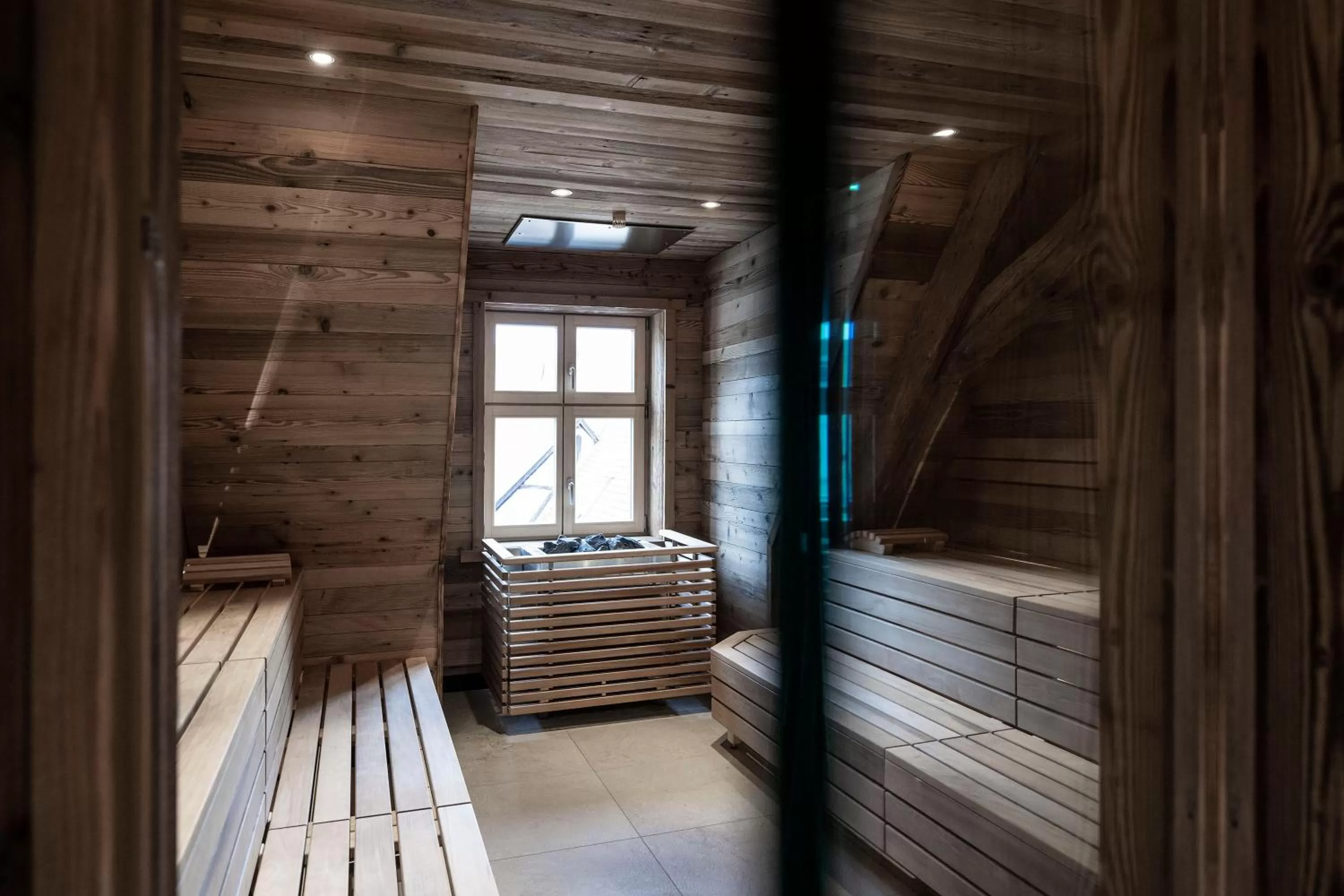 Sauna, Bed in HOTEL & SPA Goldene Rose