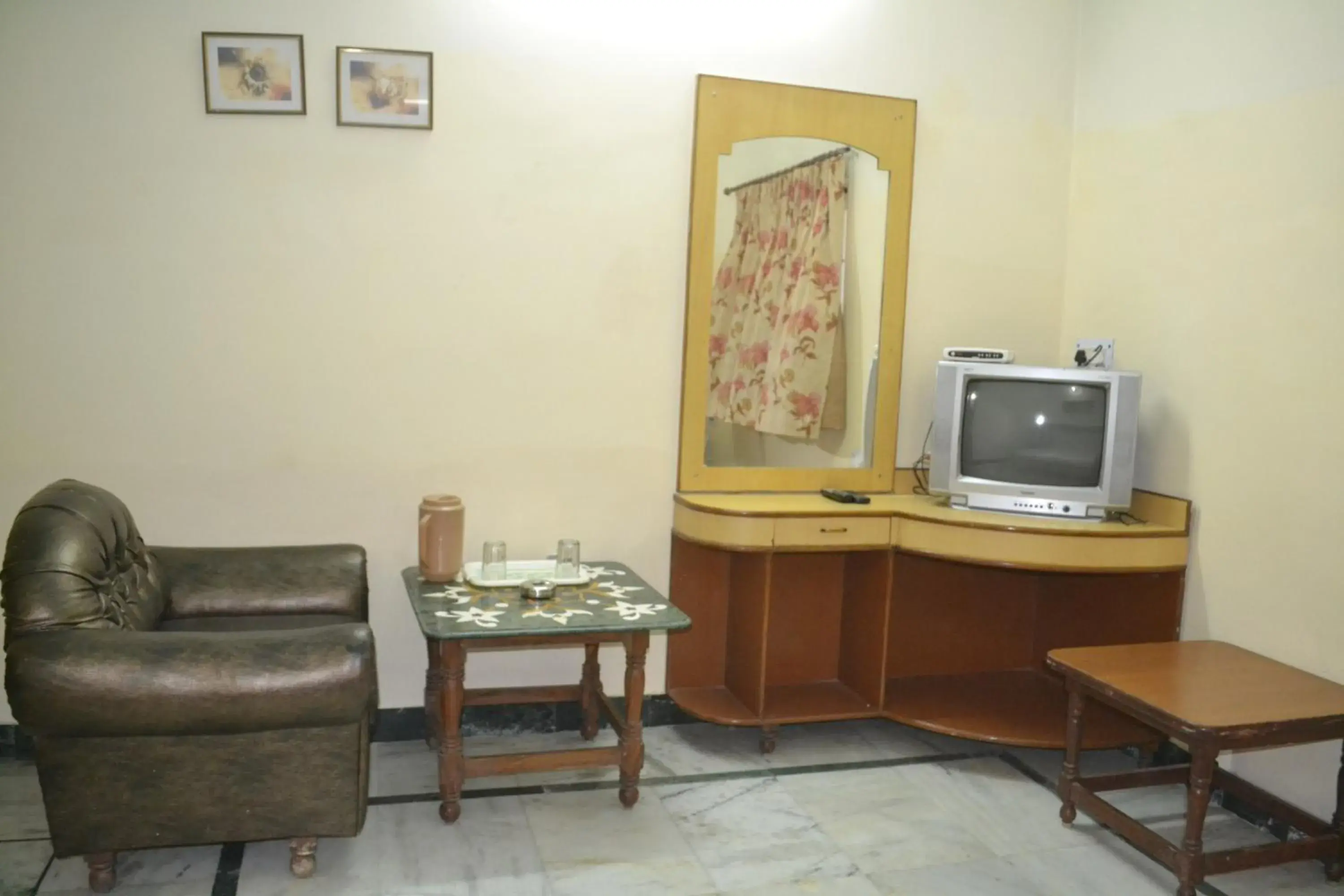 Decorative detail, TV/Entertainment Center in Hotel Taj Plaza, VIP Road, Agra