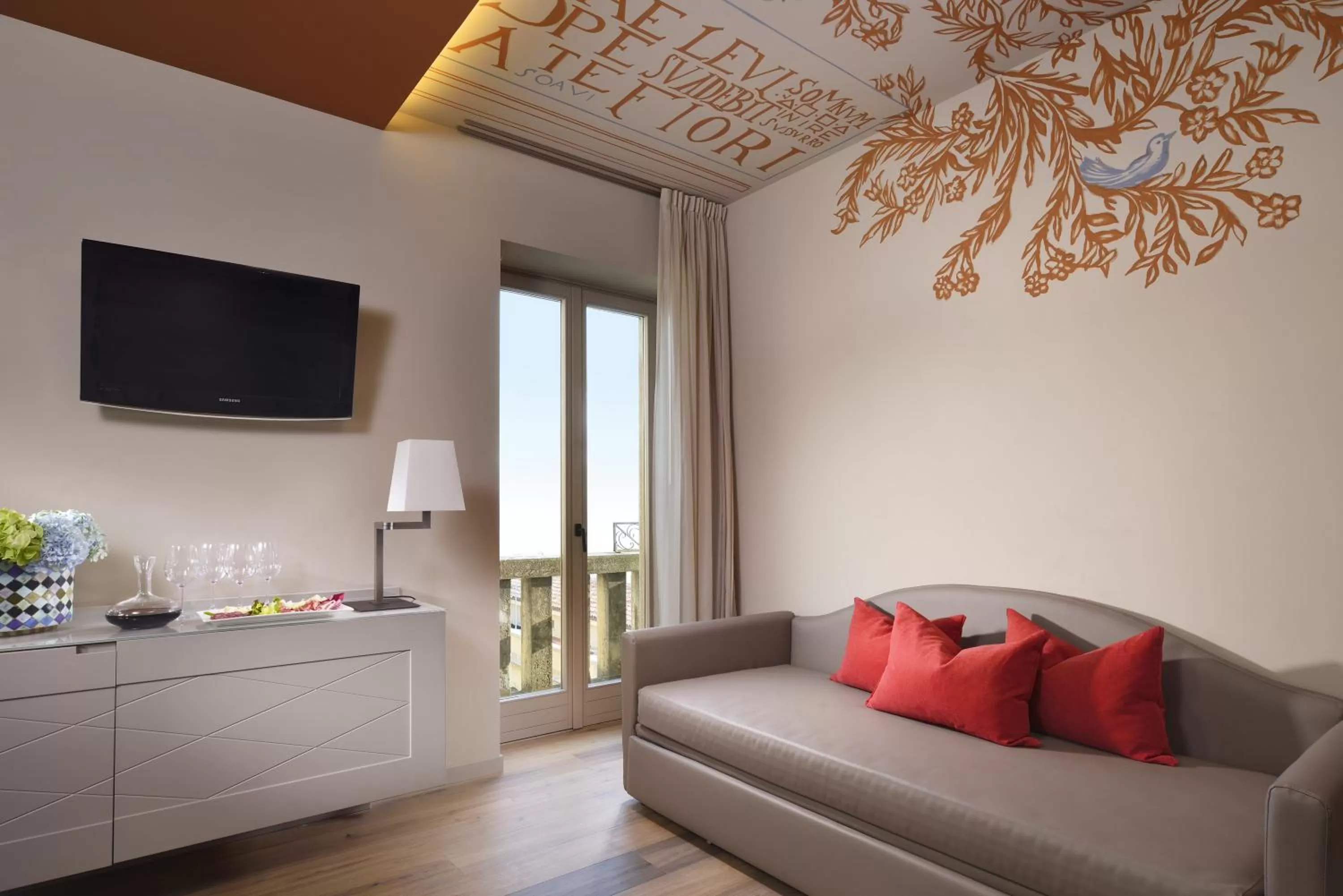 Living room in Titano Suites