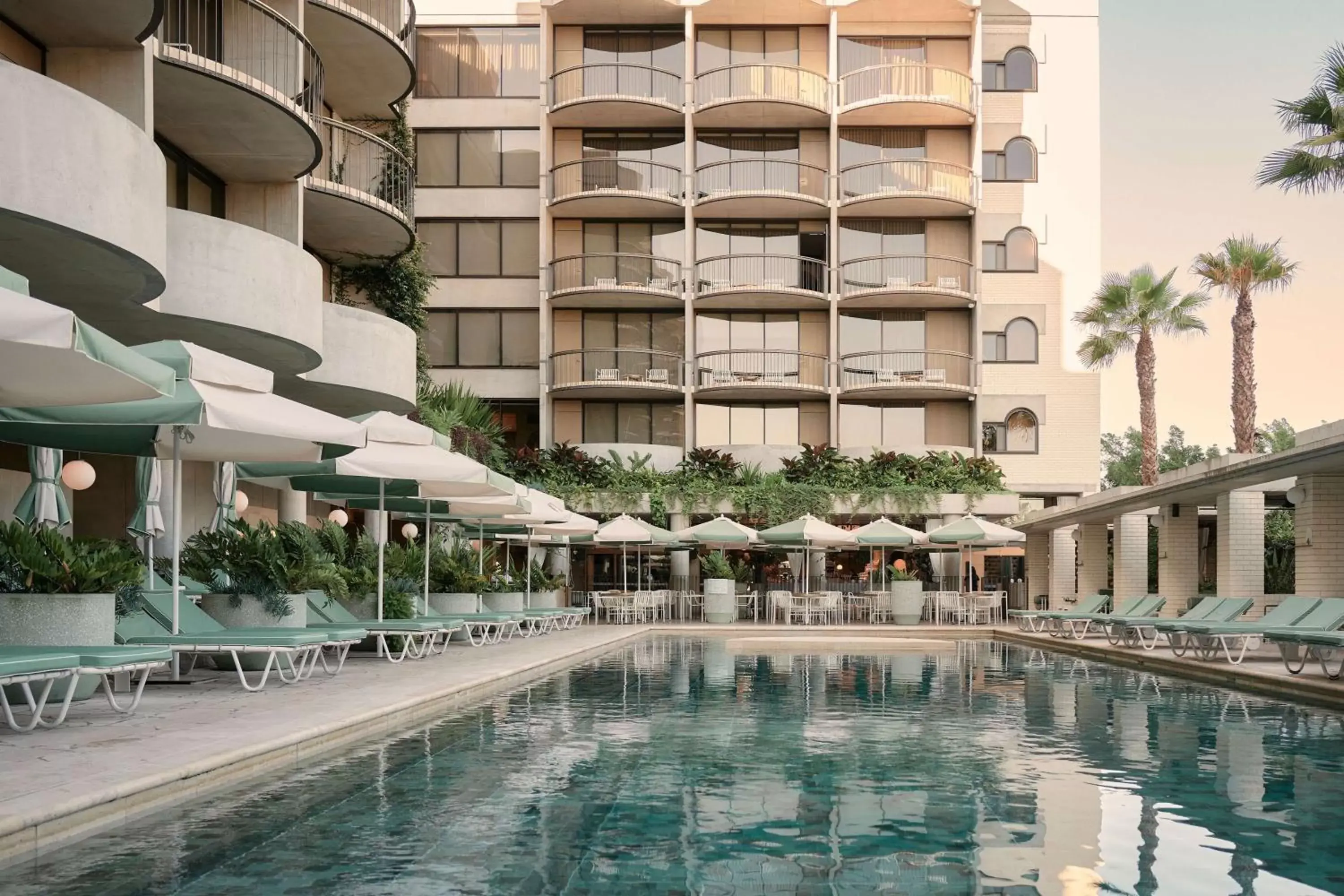 Pool view, Property Building in The Calile Hotel