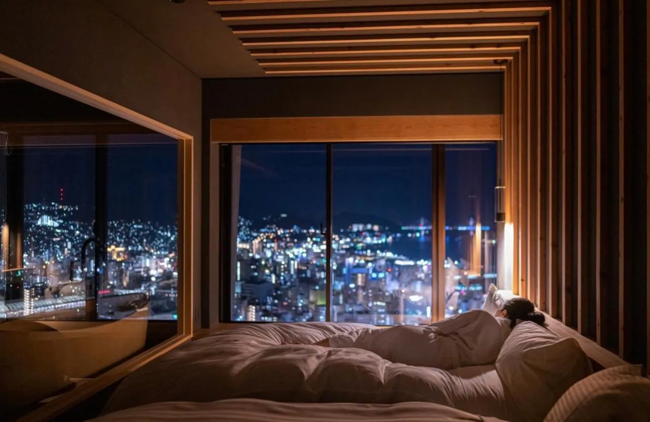Bed in Hotel Nagasaki