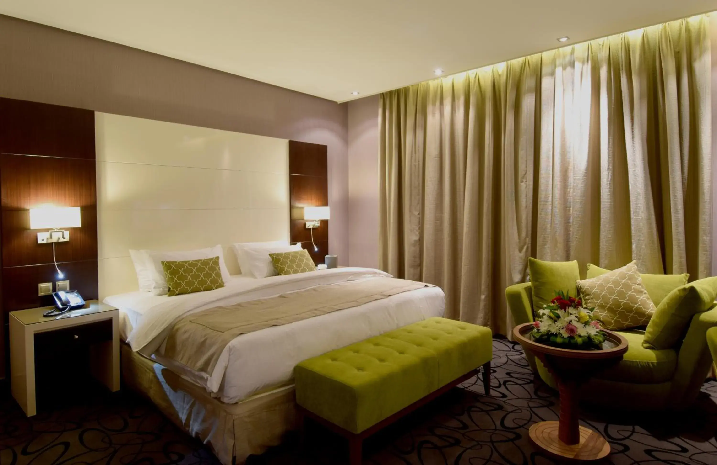 Bed in Hayat Heraa Hotel