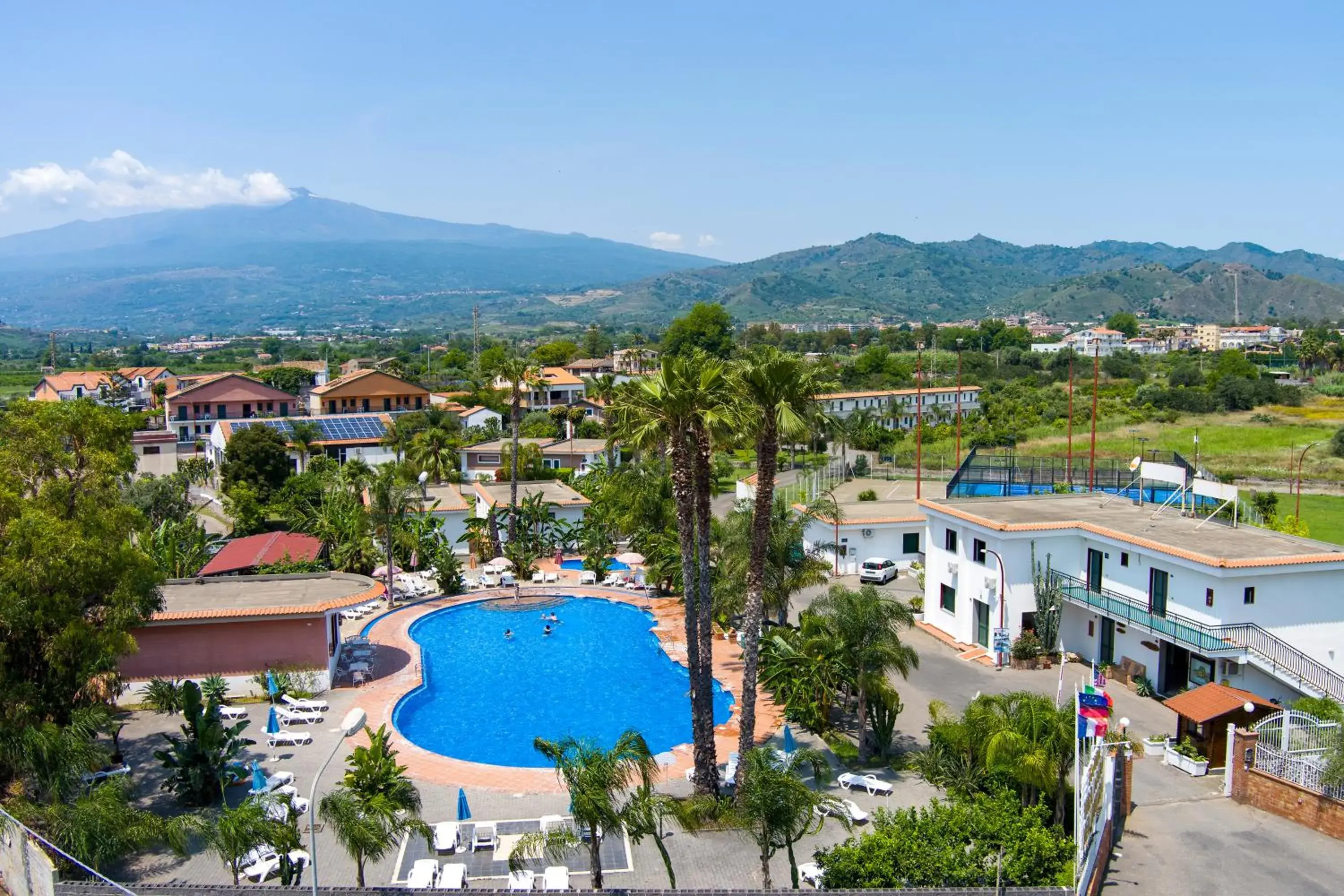 Pool view, Bird's-eye View in Villaggio Alkantara