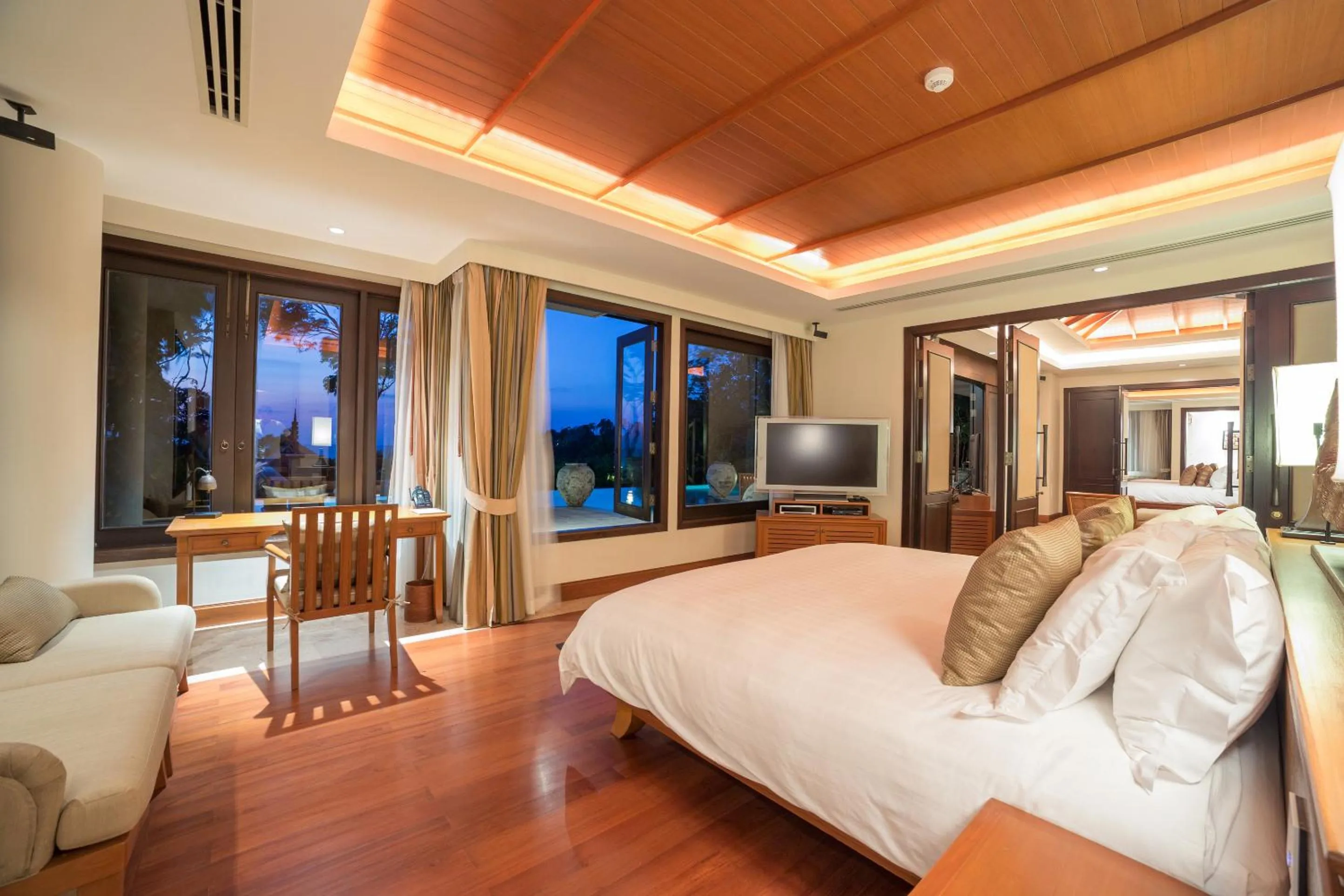 Bathroom, Bed in Trisara Villas & Residences Phuket
