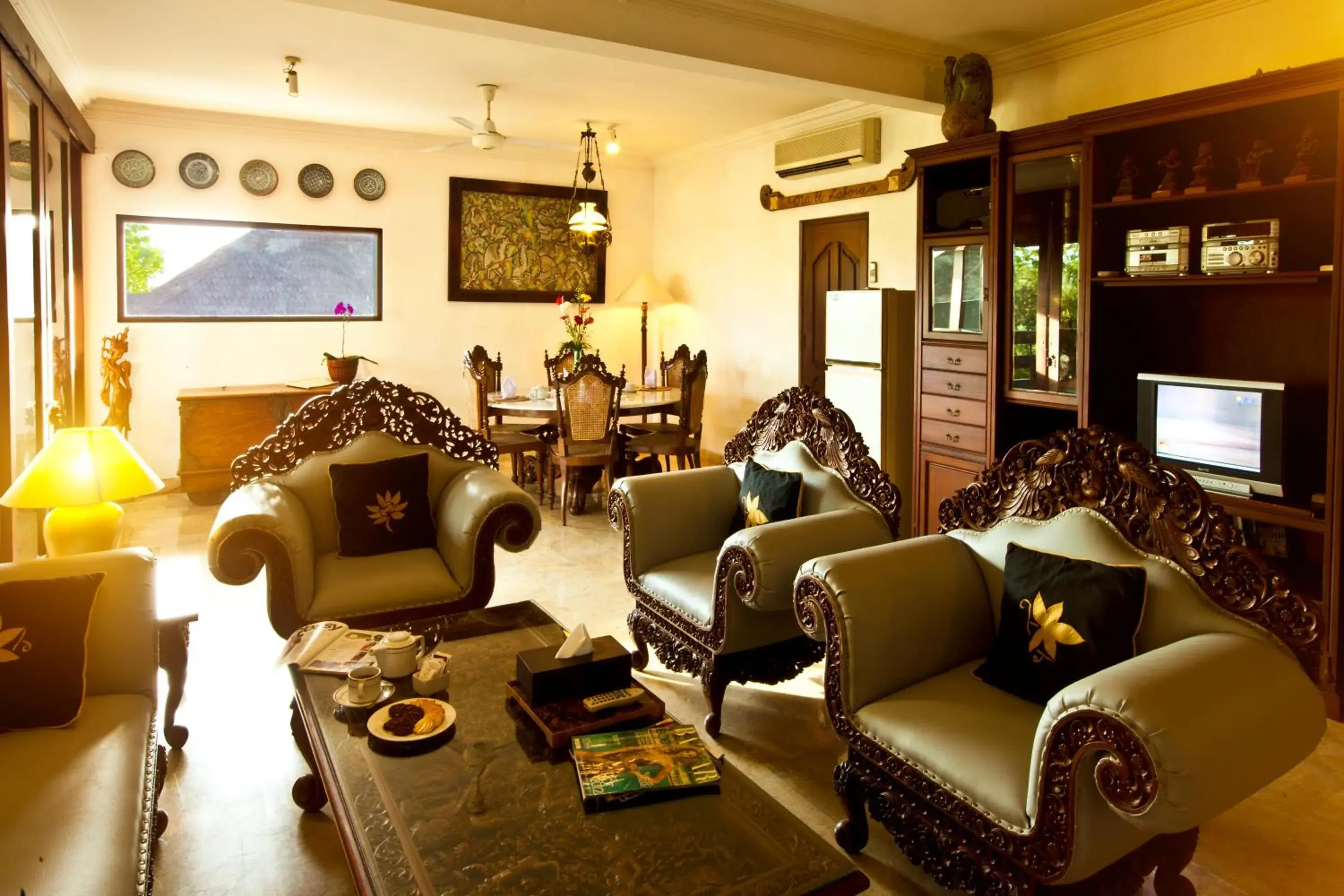 Living room in Hotel Palm Garden Bali