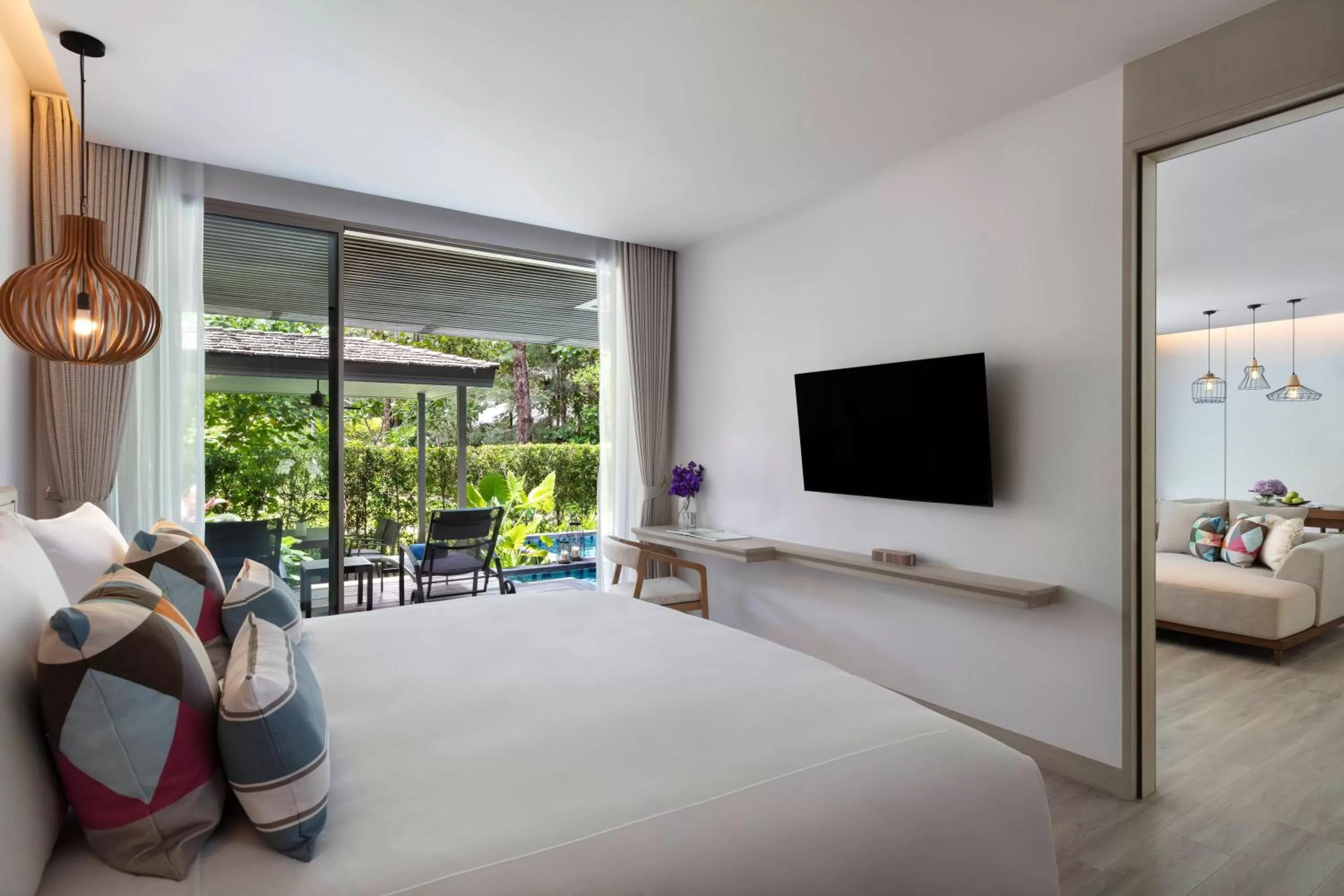 View (from property/room), Bed in Avani Plus Khao Lak Resort