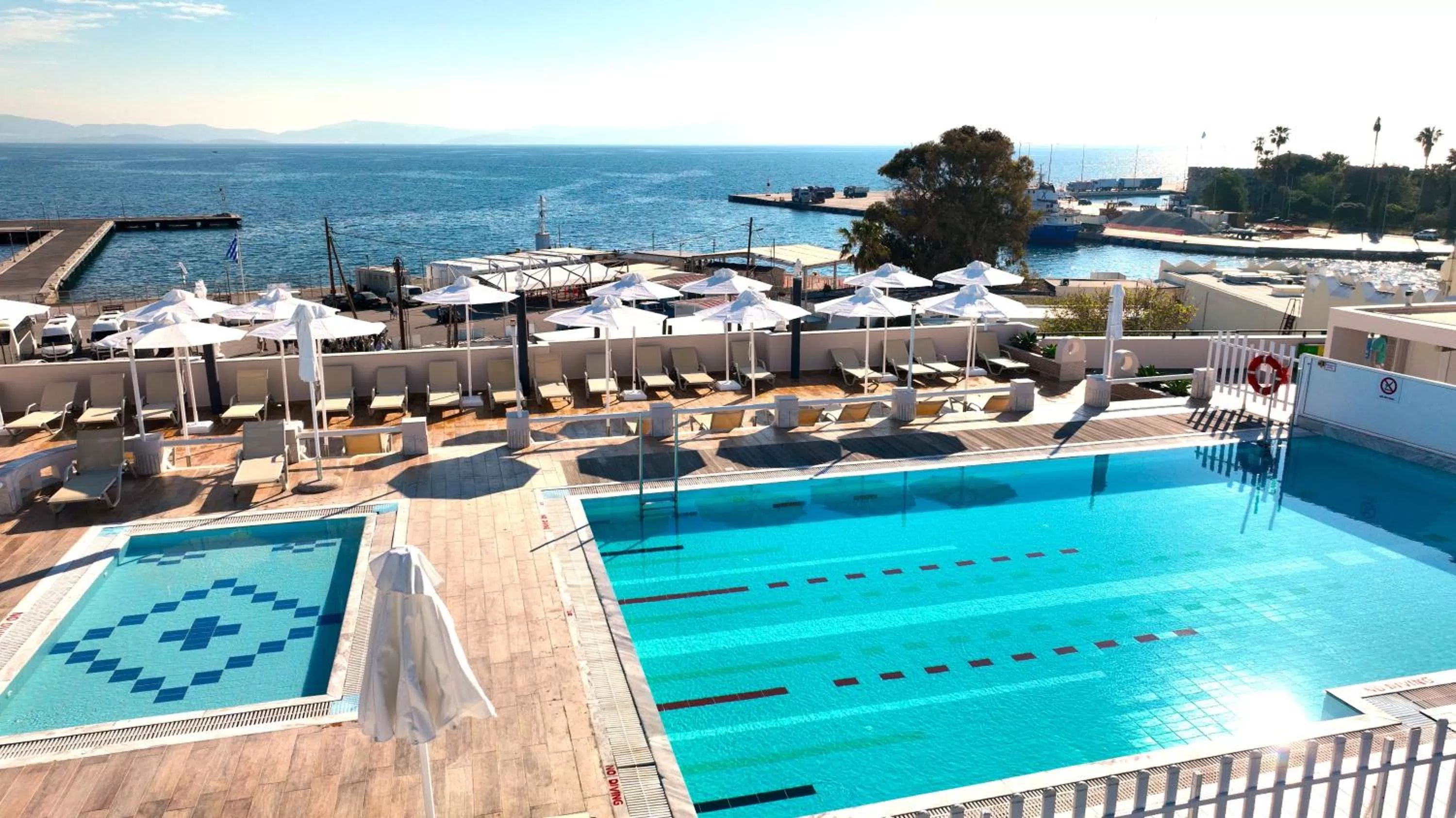 Pool view in Kosta Palace