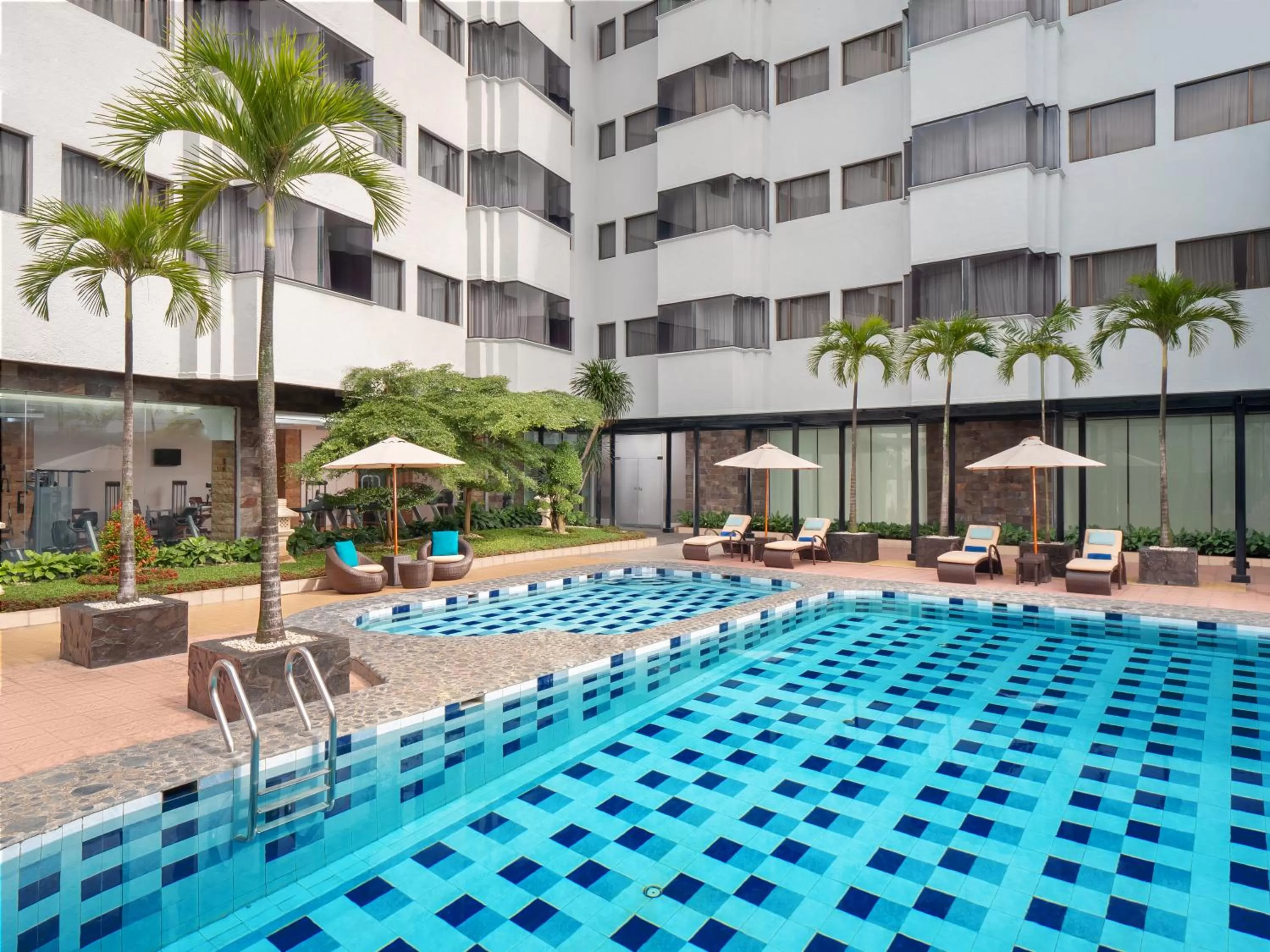 Swimming pool in AIHO Hotel Medan