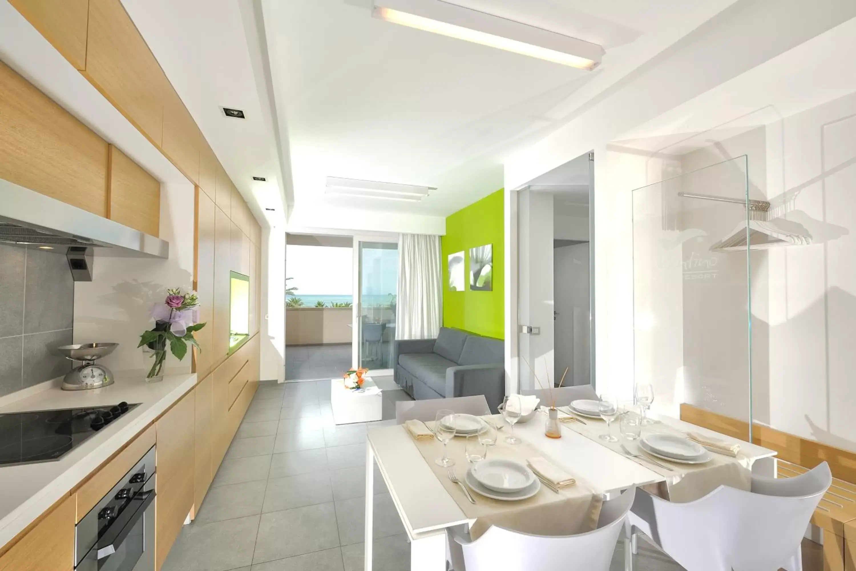 Kitchen or kitchenette, Dining Area in Valentino Resort