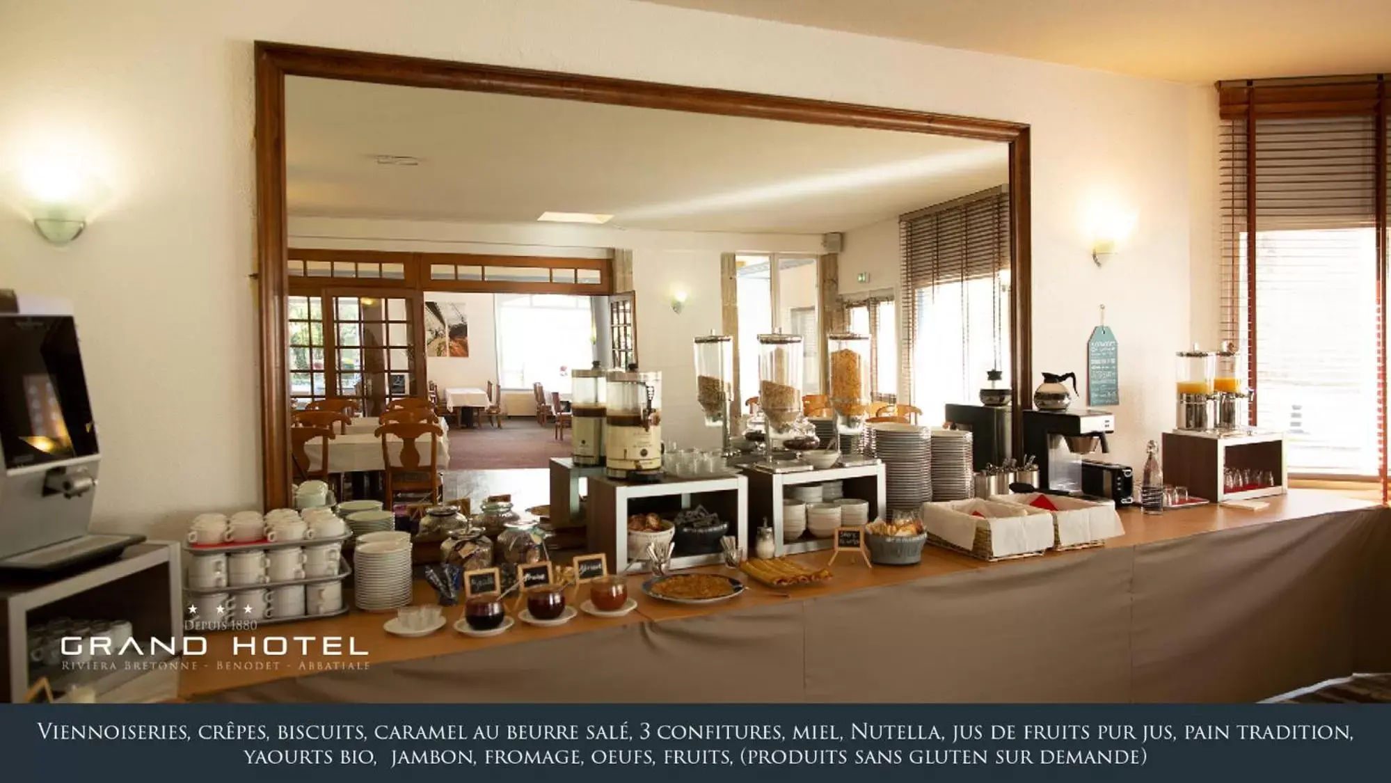 Breakfast, Restaurant/Places to Eat in Grand Hôtel Bénodet Abbatiale Riviera Bretonne