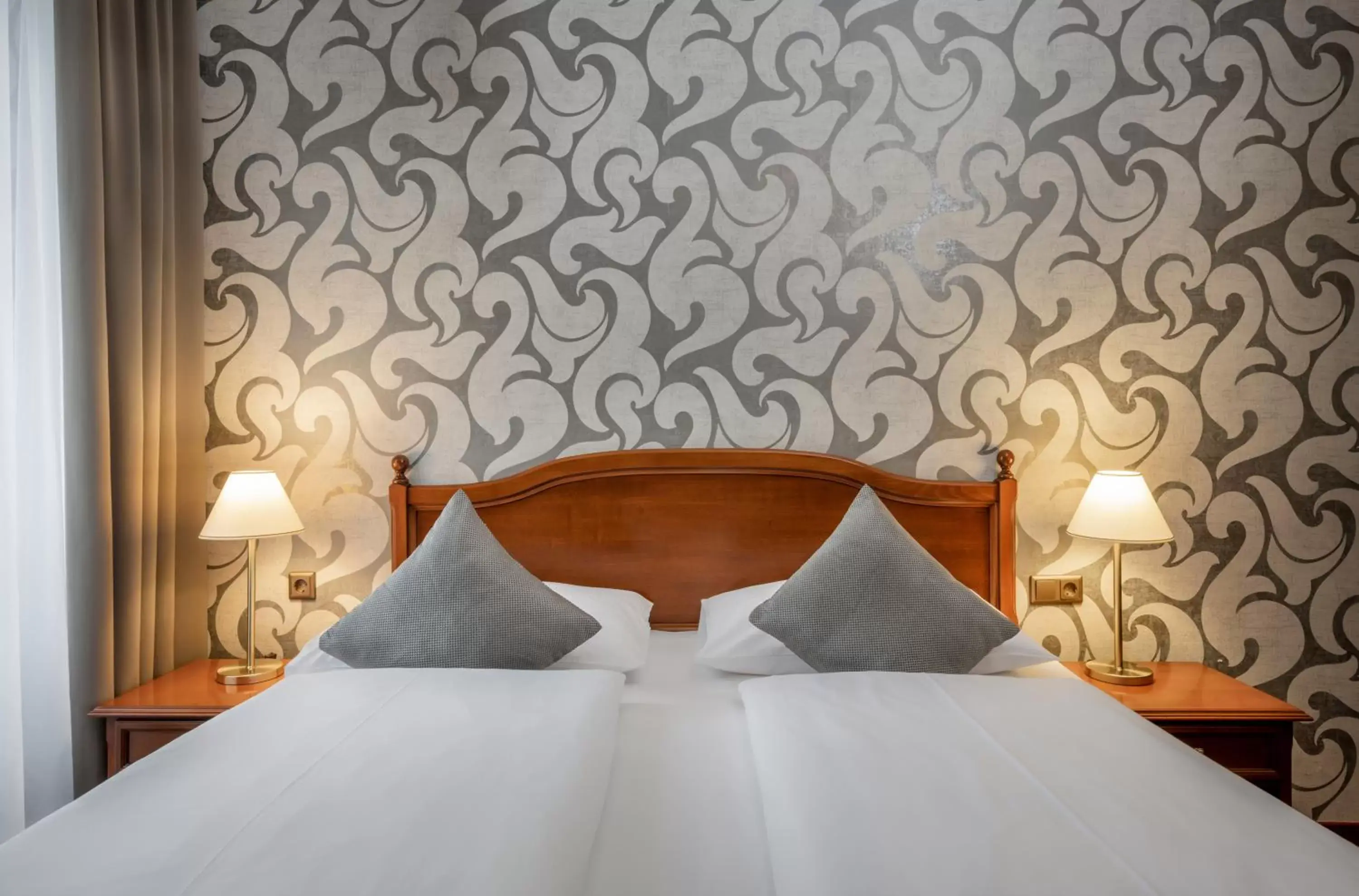 Decorative detail, Bed in Hotel am Mirabellplatz