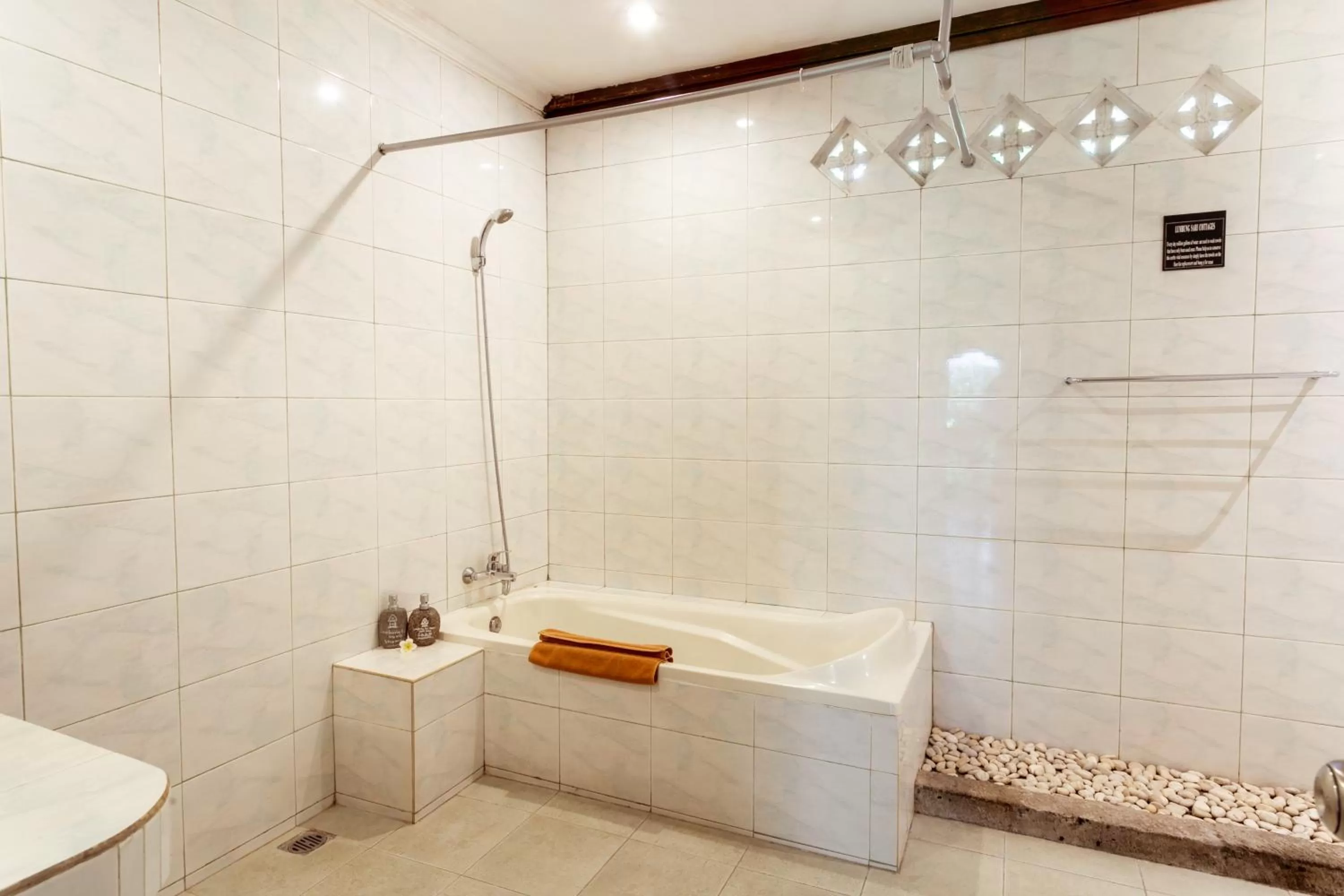 Bathroom in Lumbung Sari Ubud Hotel - CHSE Certified