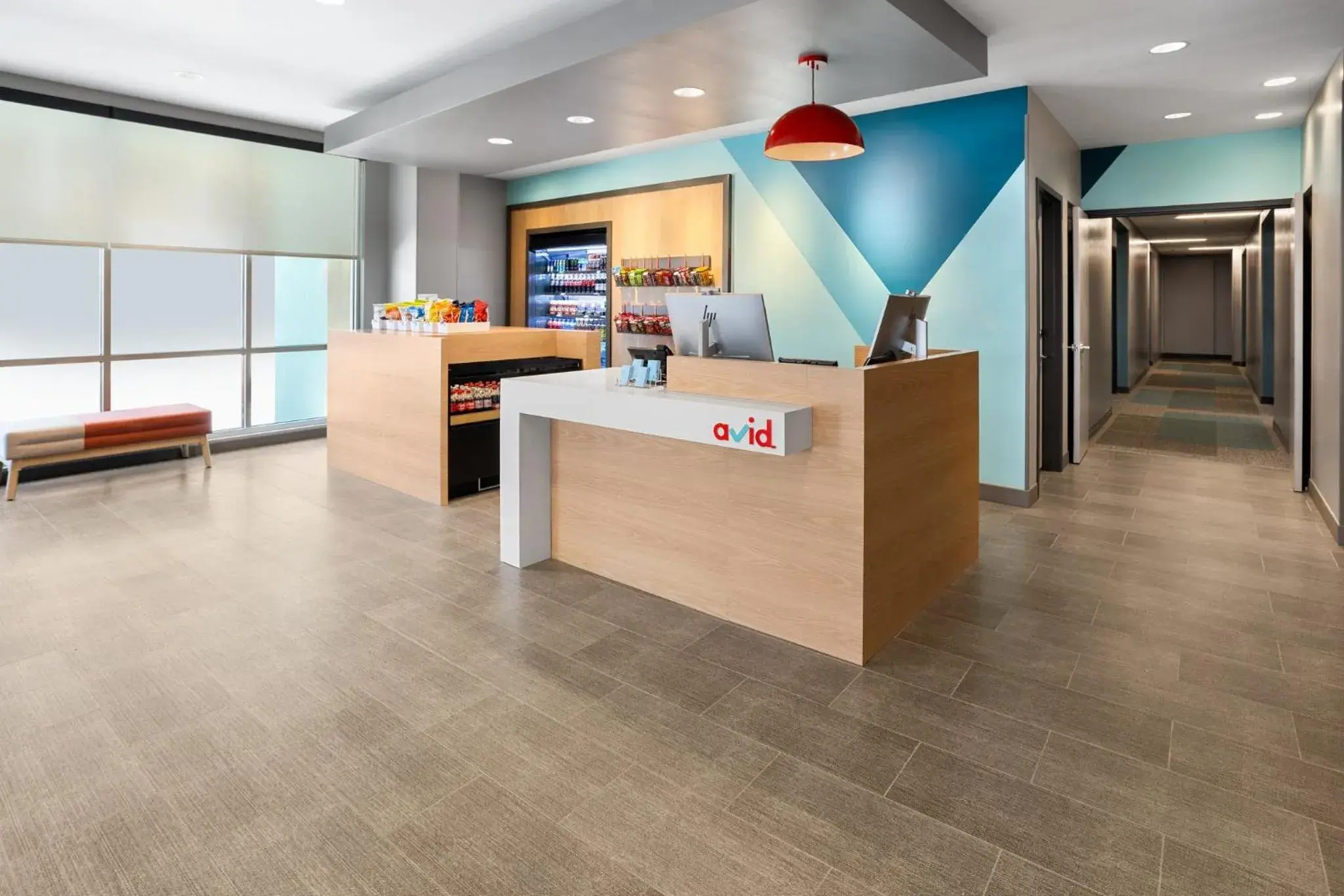 Property building, Lobby/Reception in avid hotels - Brooklyn Dyker Heights, an IHG Hotel-BRAND NEW