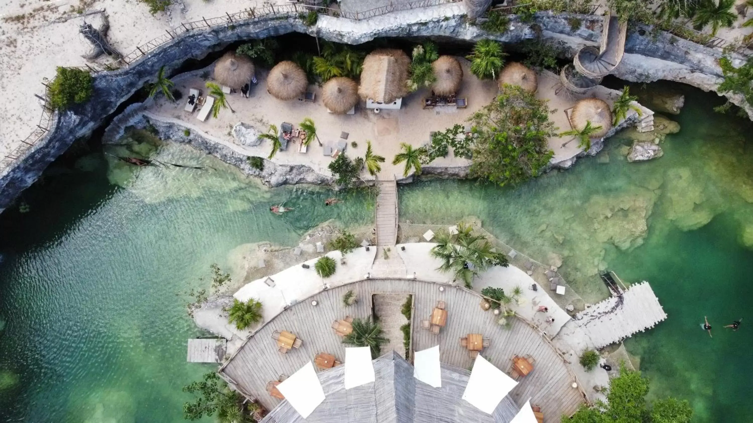 Pool view, Bird's-eye View in BH HOTEL & CENOTE TULUM - Adults Only