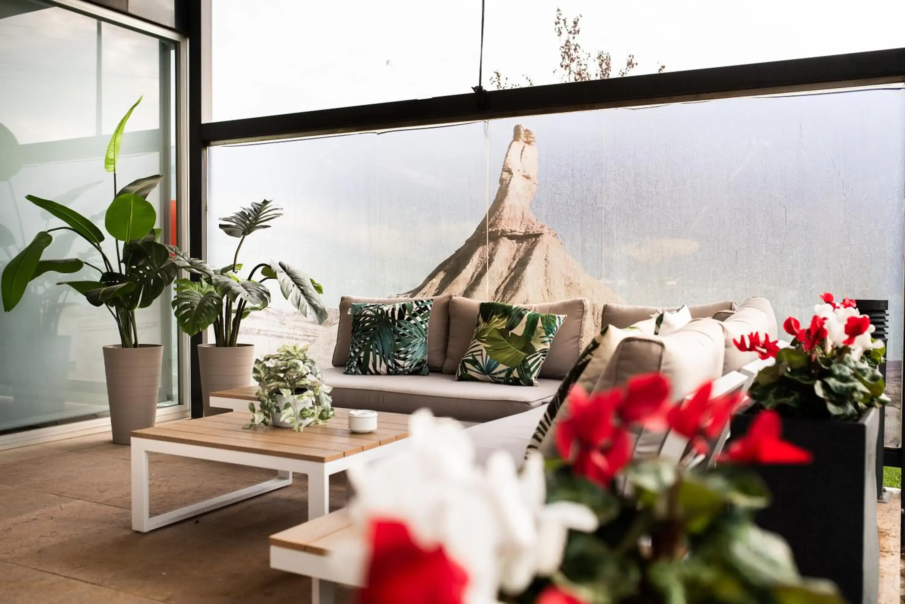 Balcony/Terrace in Hotel Bed4U Tudela Balcony/Terrace in Hotel Bed4U Tudela