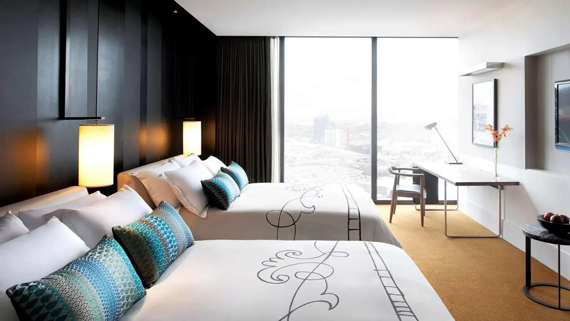 Bedroom, Bed in Crown Metropol Melbourne