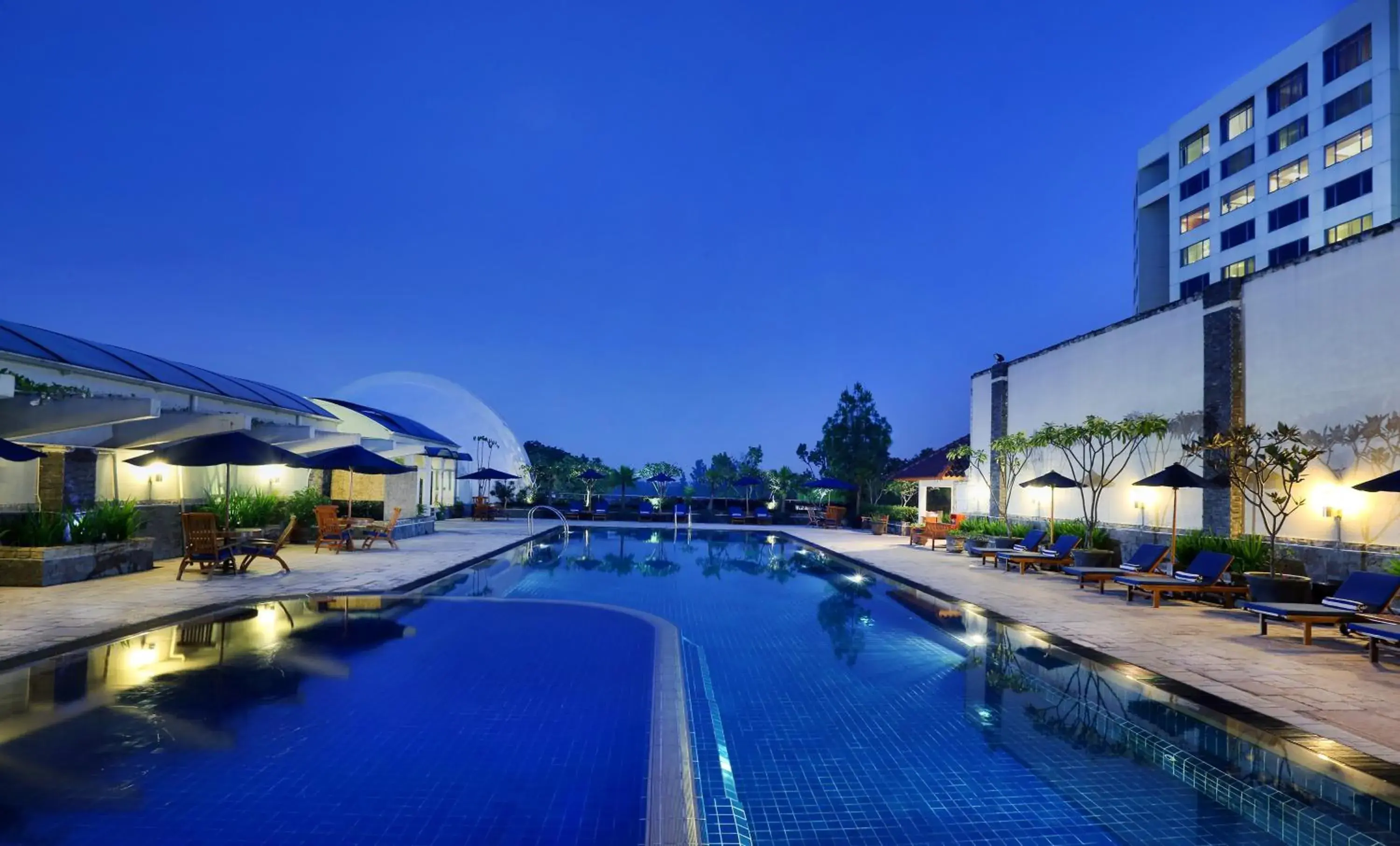Night, Swimming Pool in Hotel Aryaduta Bandung