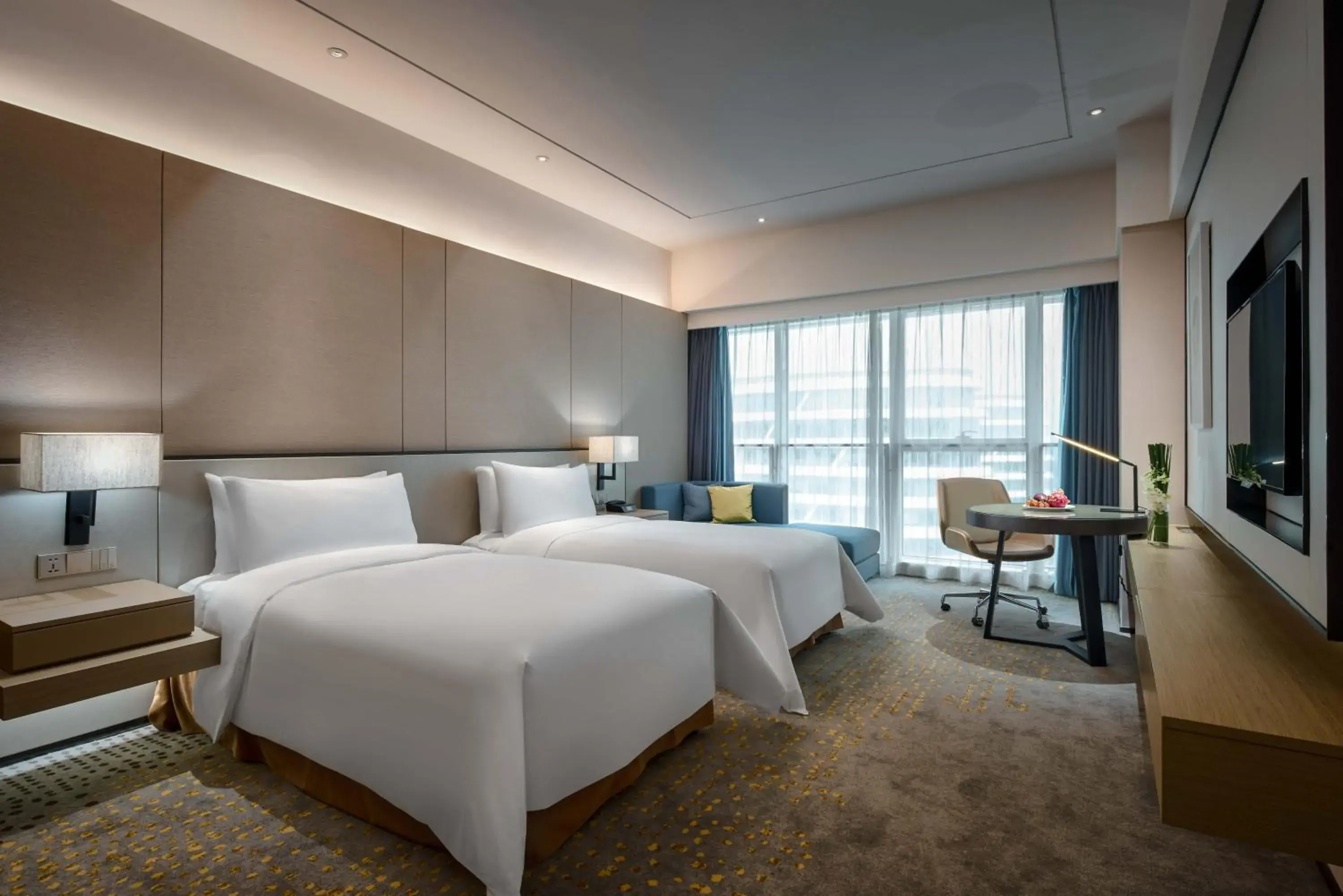 Bed in The QUBE Hotel Shanghai Hongqiao