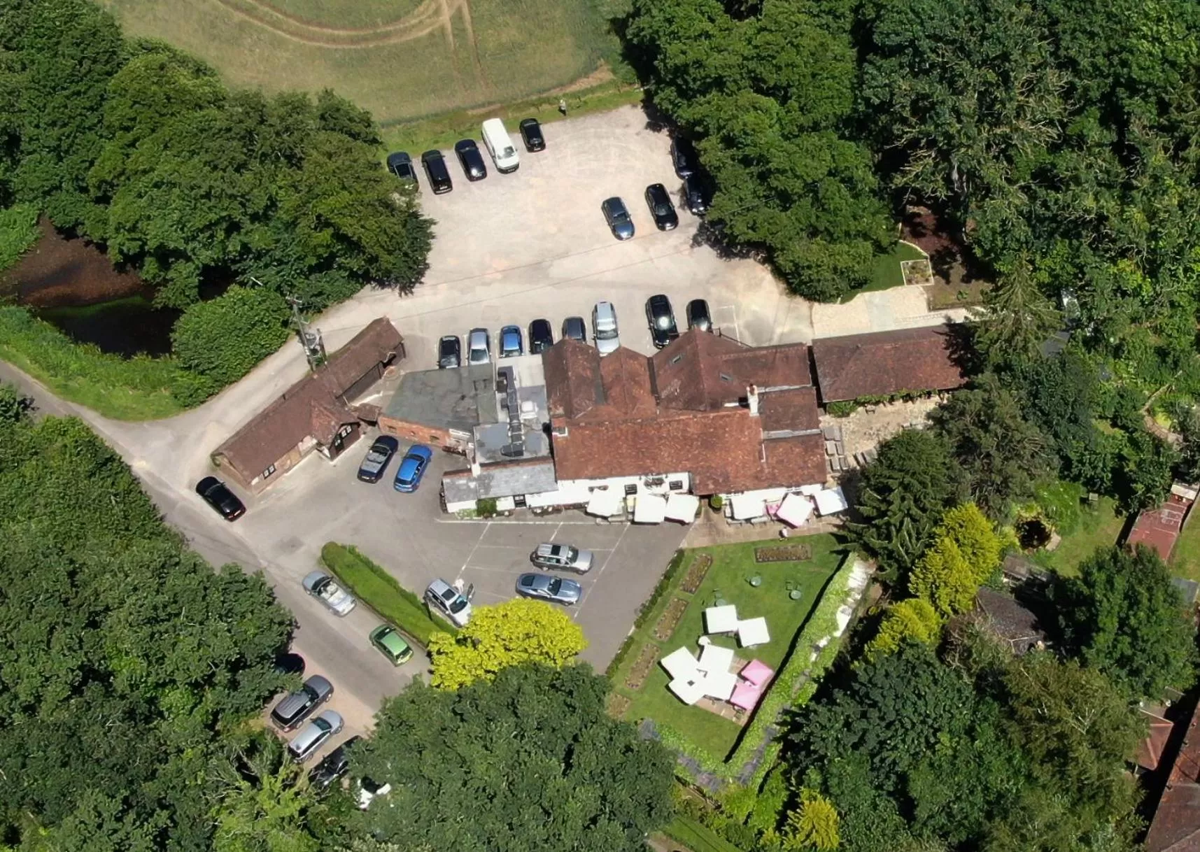 Bird's eye view in The Withies Inn