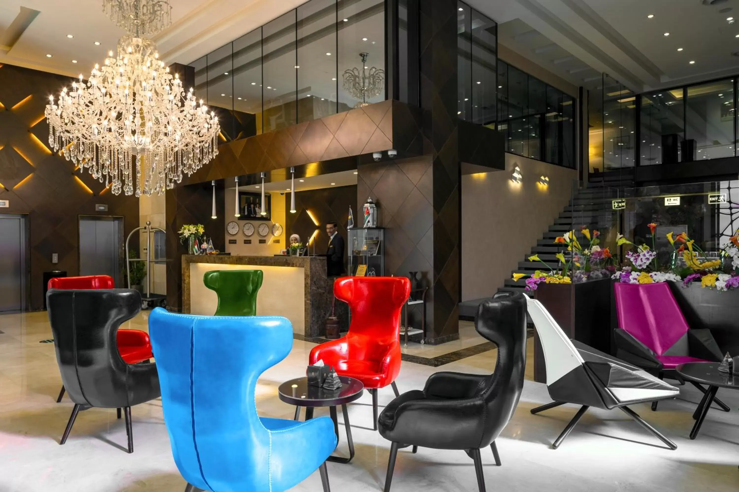 Lobby or reception, Lounge/Bar in Sulaf Luxury Hotel