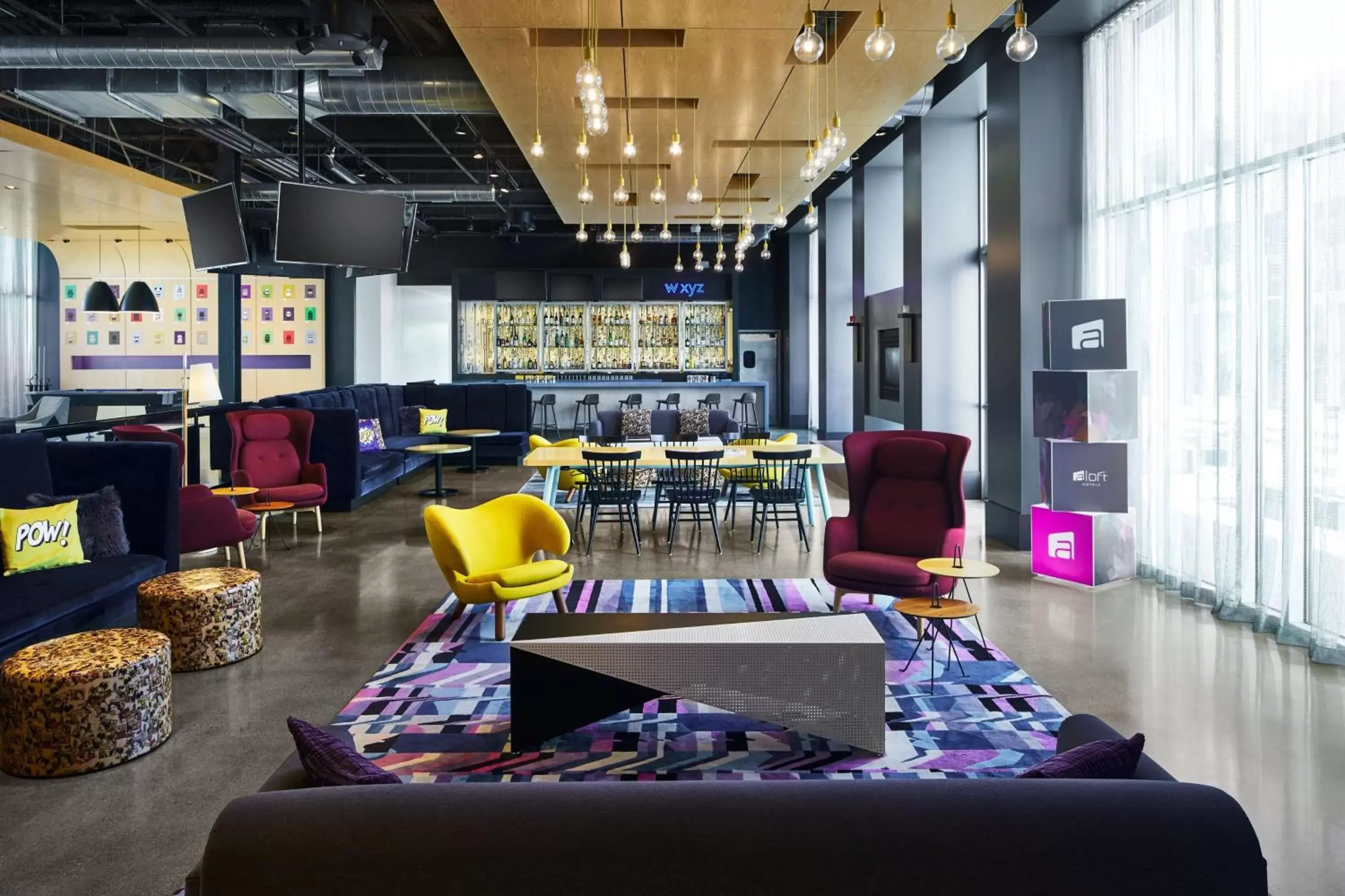 Lobby or reception, Restaurant/Places to Eat in Aloft San Francisco Airport