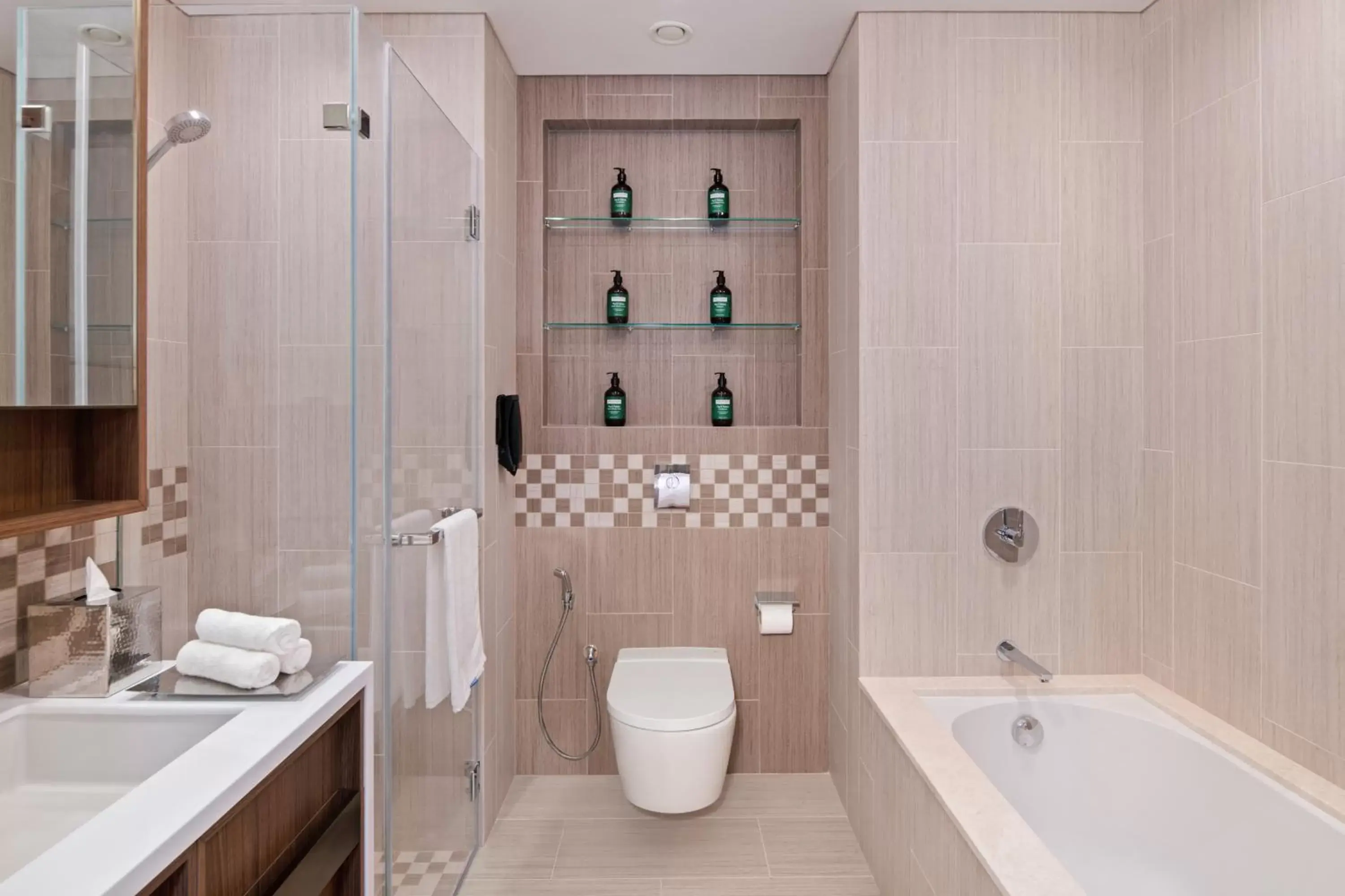 Bathroom in Staybridge Suites Dubai Al-Maktoum Airport, an IHG Hotel