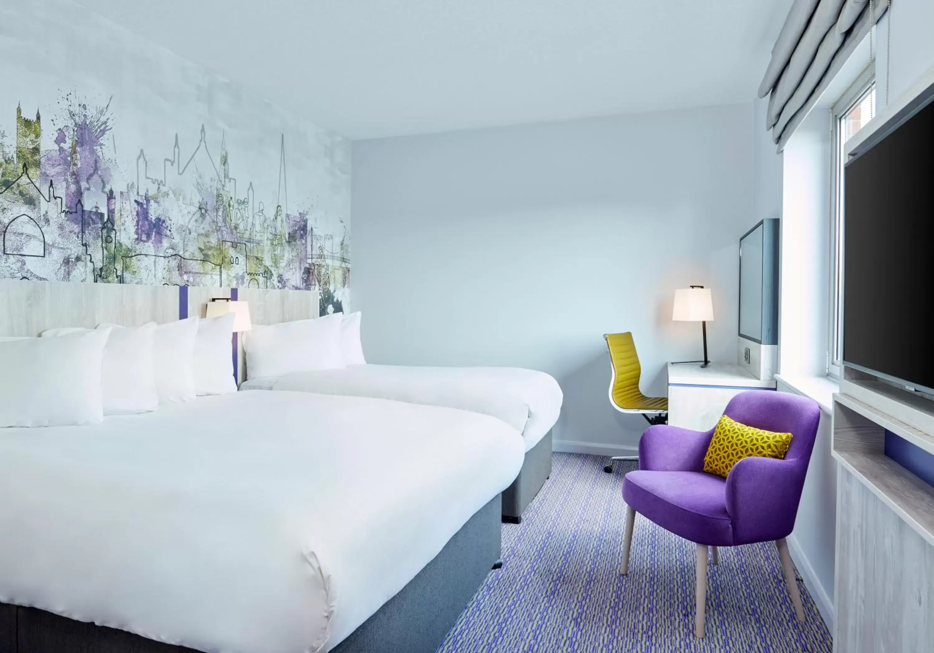 Bedroom, Bed in Leonardo Hotel Exeter - Formerly Jurys Inn