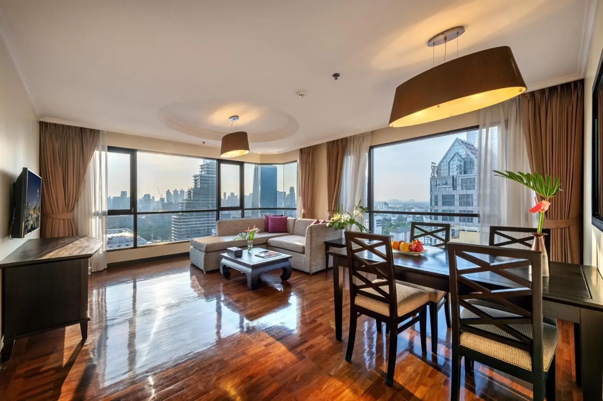 Living room in Bandara Suites Silom, Bangkok - SHA Extra Plus