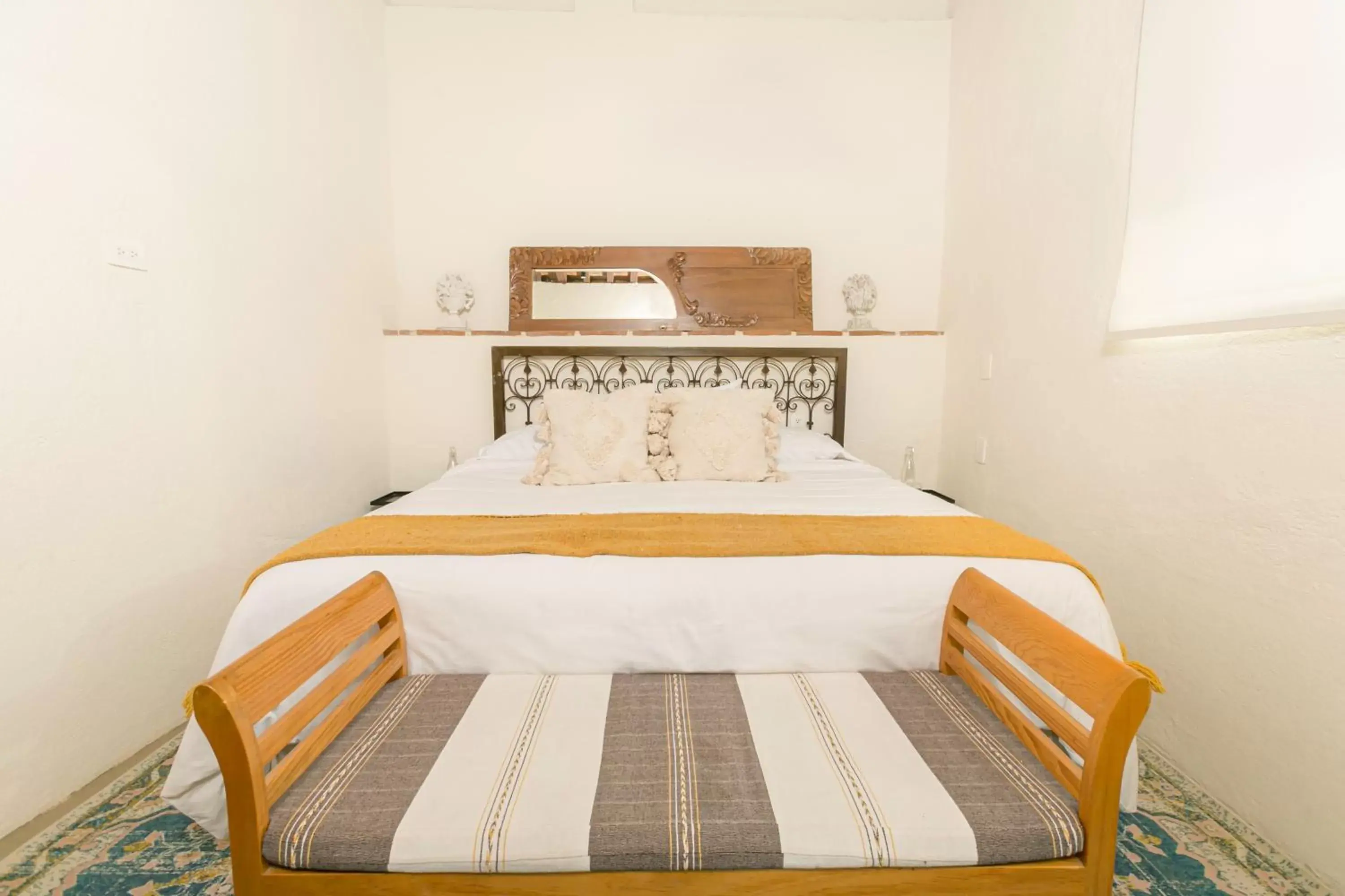 Bed in Orchid House San Miguel de Allende