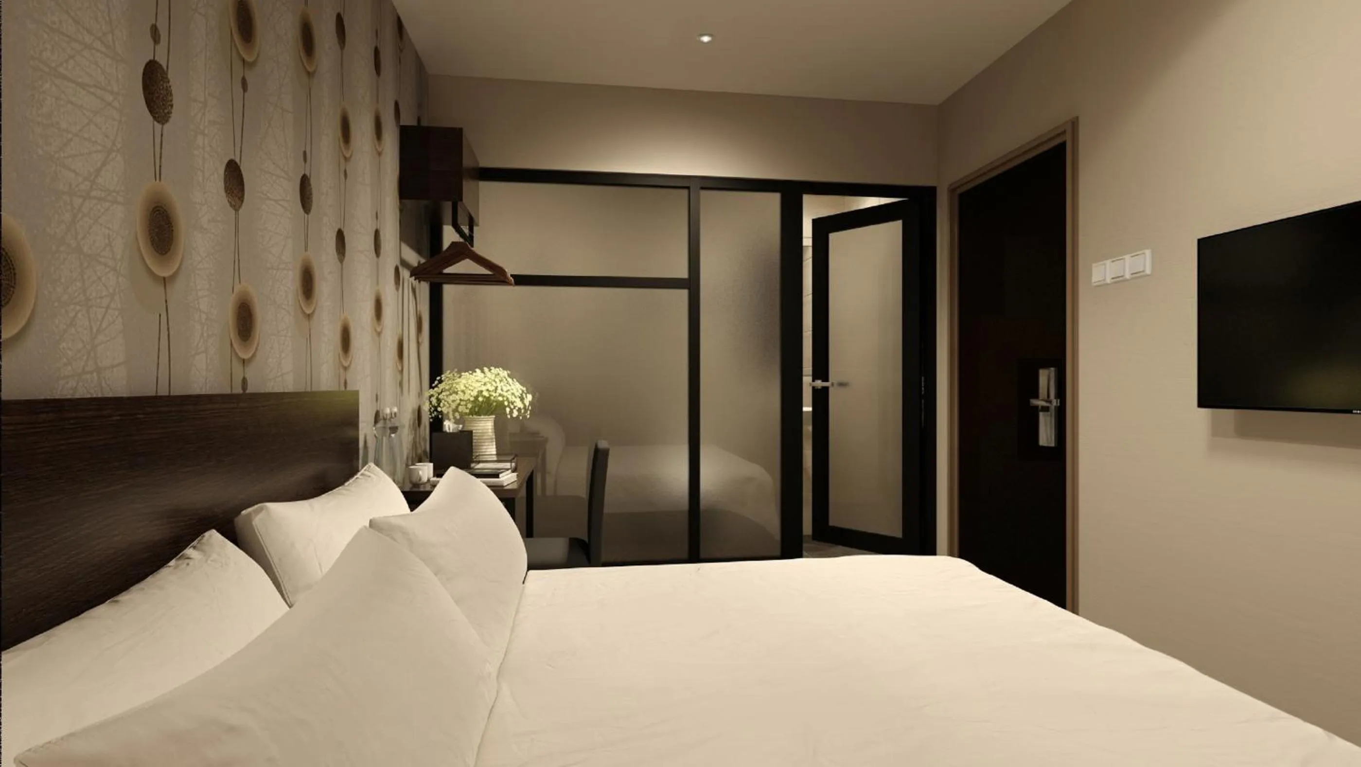Bedroom, Bed in The Square Hotel