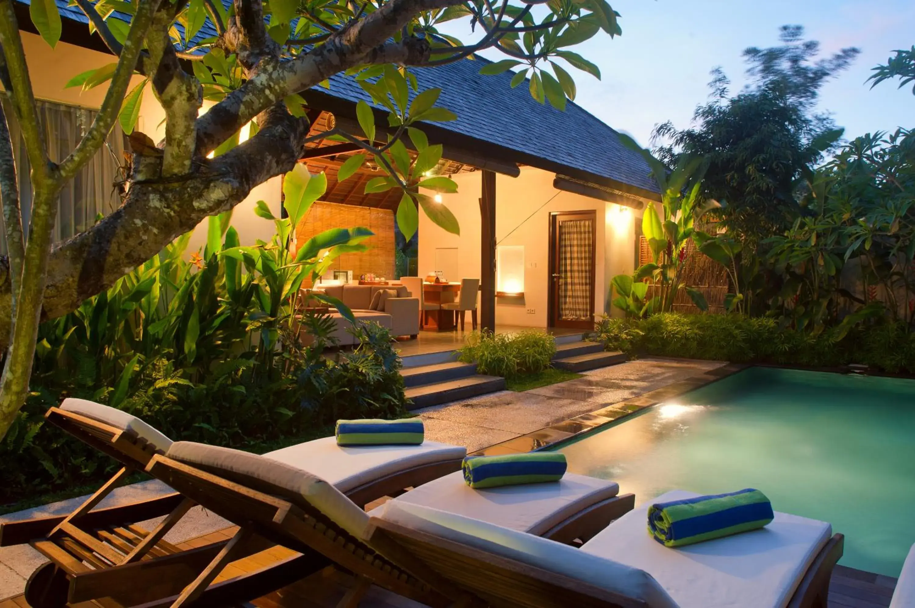 Living room, Swimming Pool in The Astari Villa and Residence