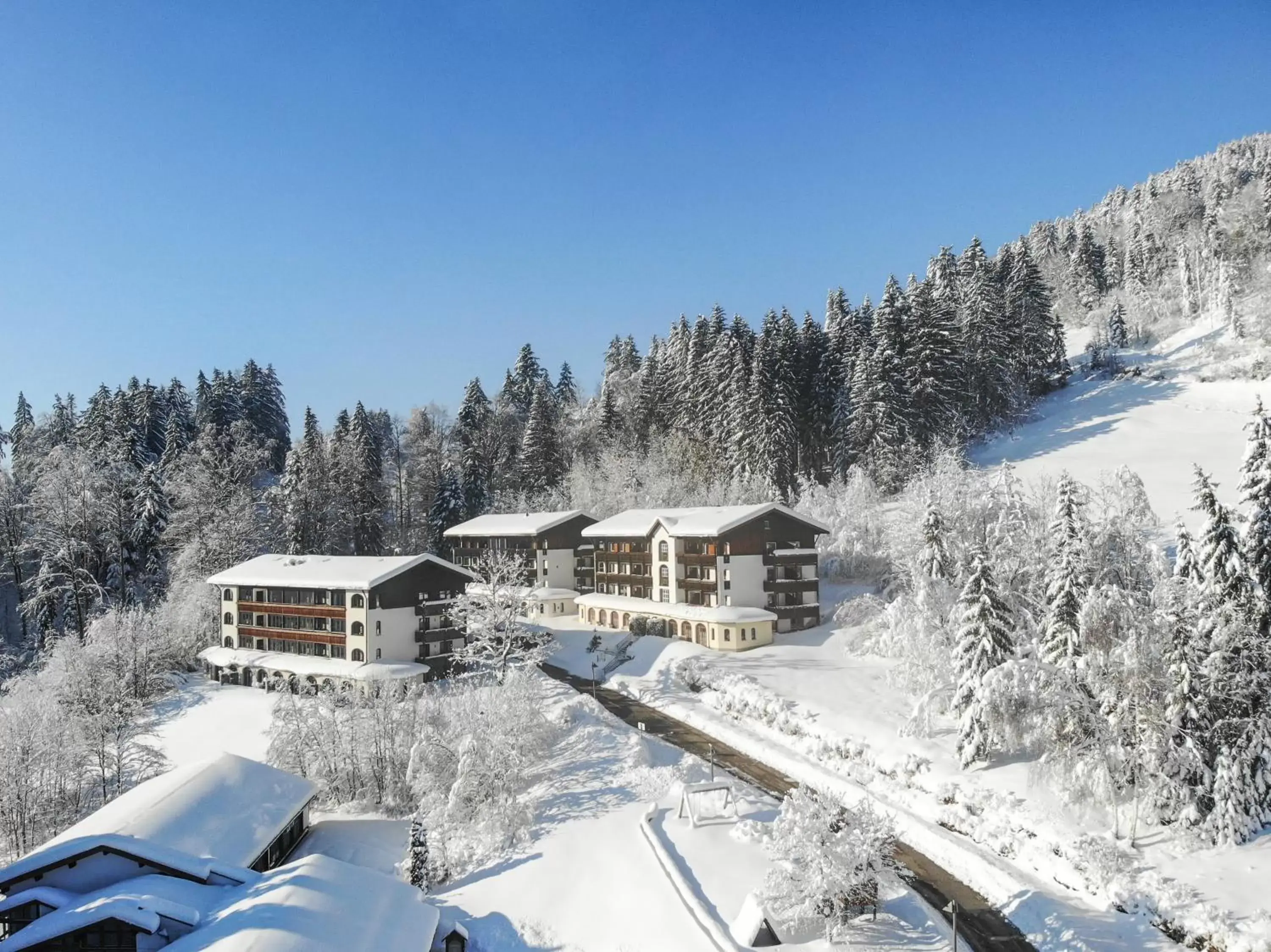 Property building, Winter in MONDI Resort und Chalet Oberstaufen