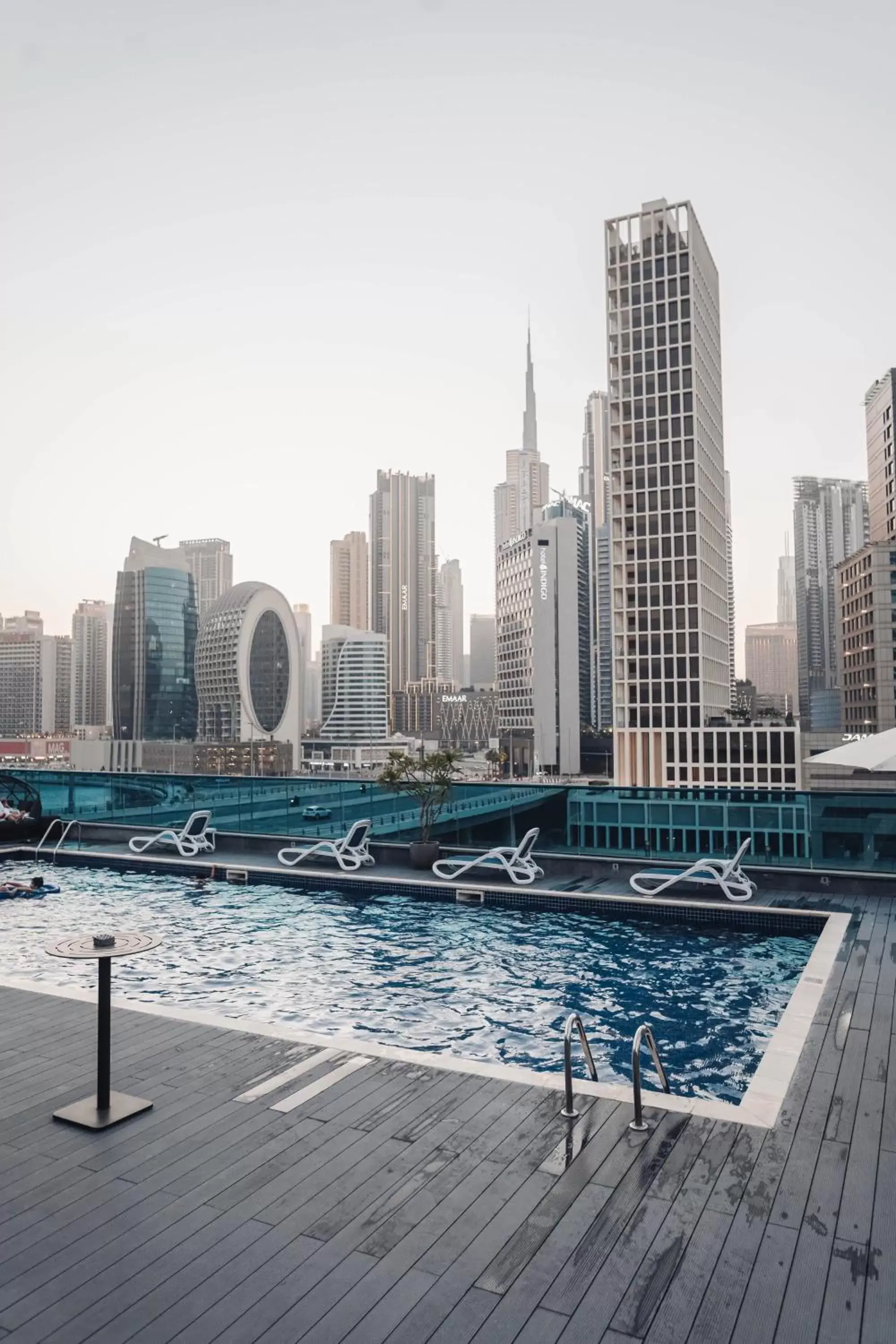 Swimming pool in Radisson Blu Hotel, Dubai Canal View