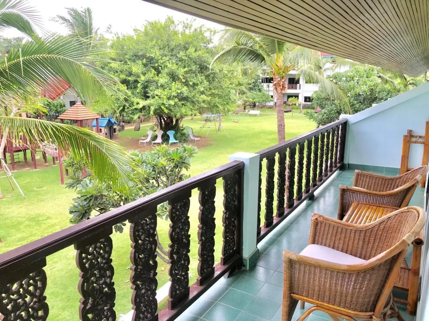 View (from property/room), Balcony/Terrace in Dolphin Bay Beach Resort