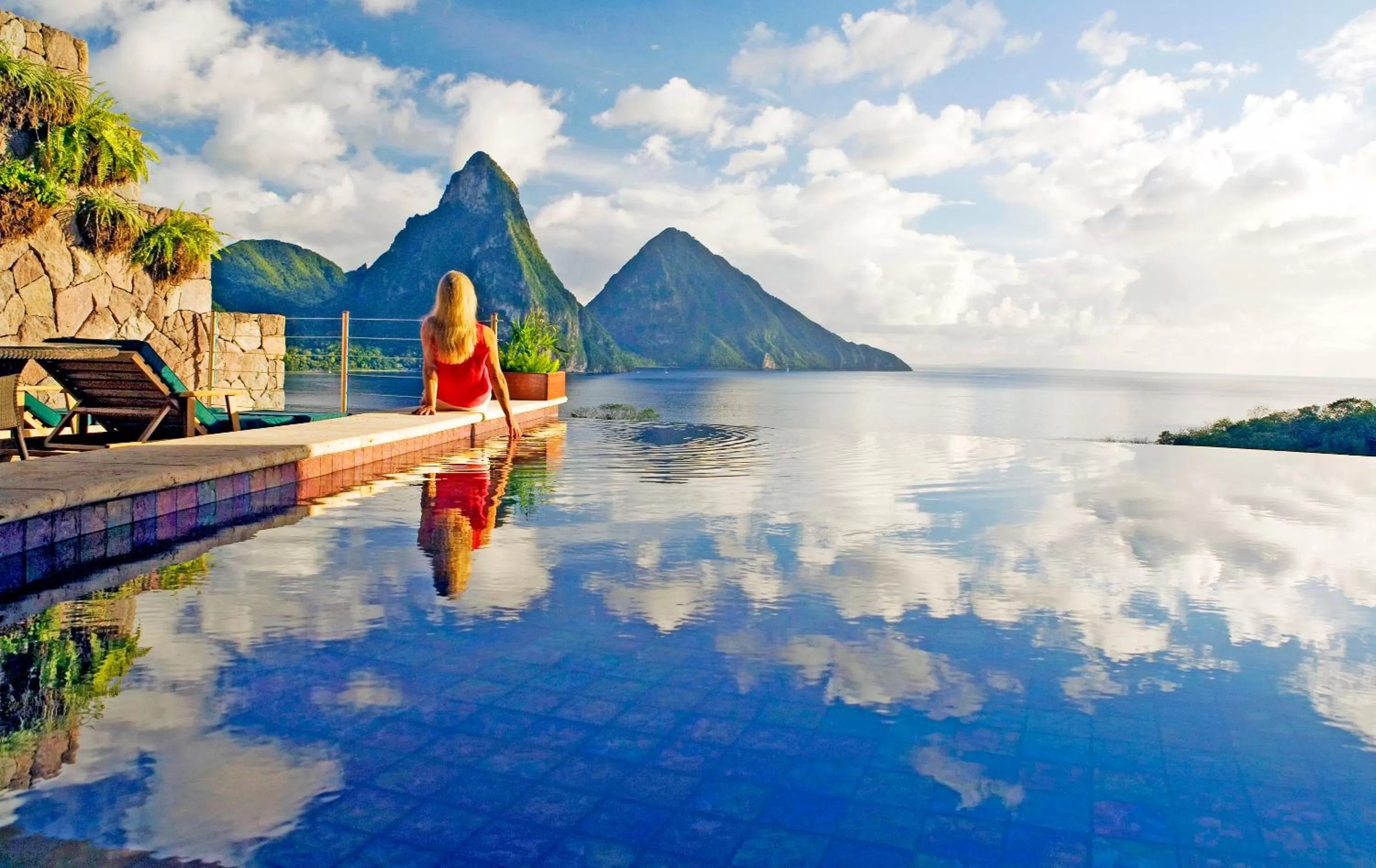 Landmark view in Jade Mountain