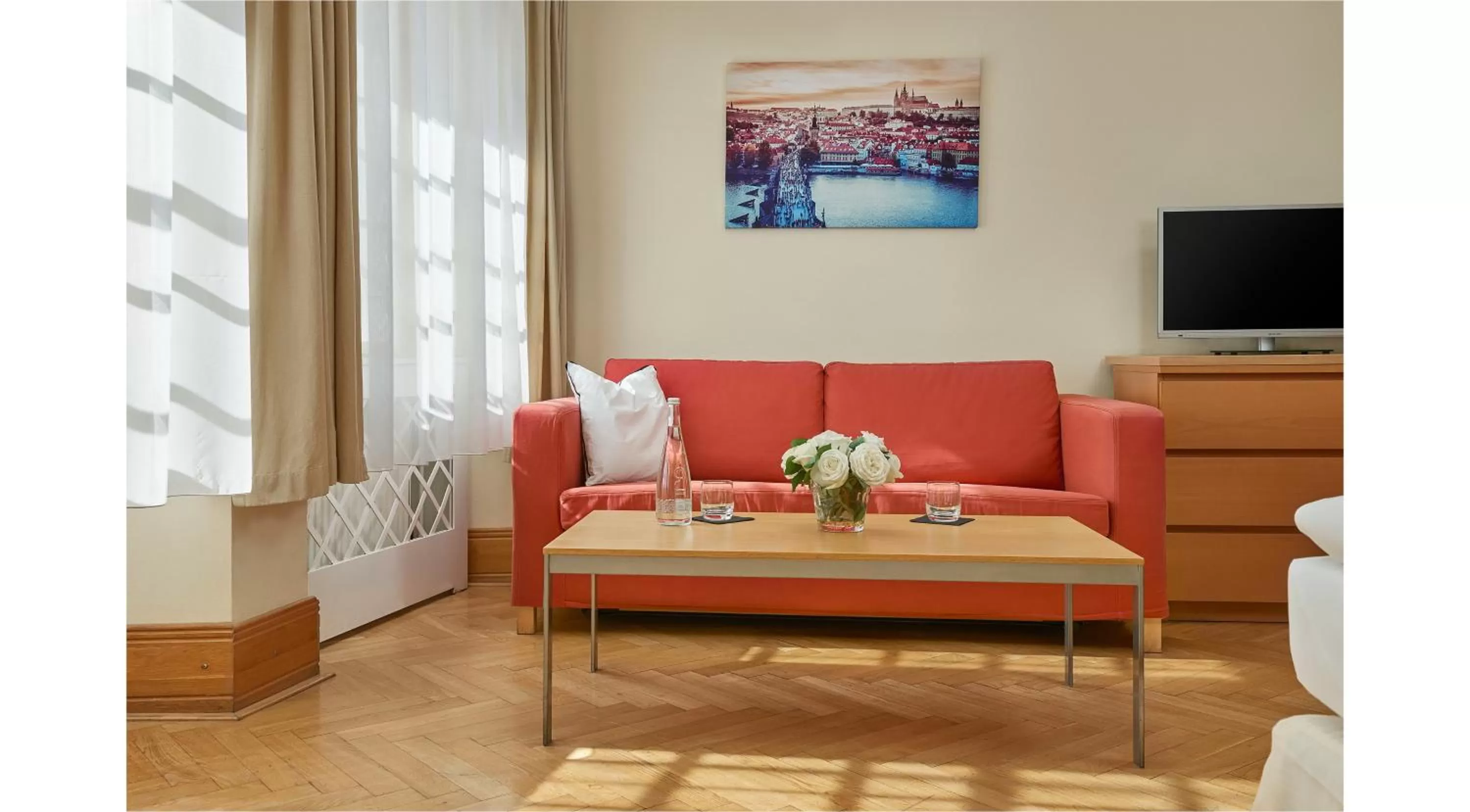 Seating area in Mostecká 12 Residence