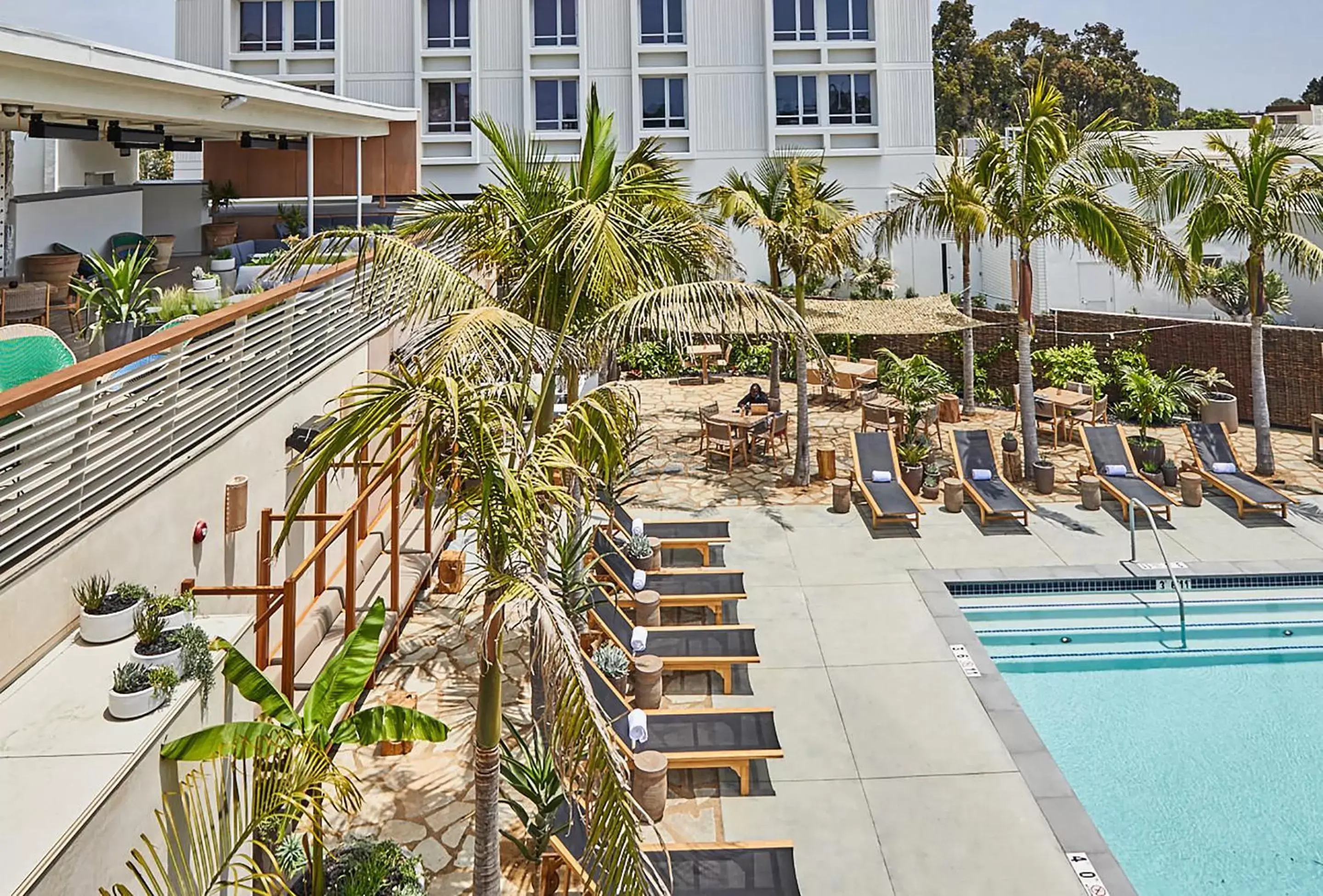 Patio, Swimming Pool in Hotel June, Los Angeles, a Member of Design Hotels